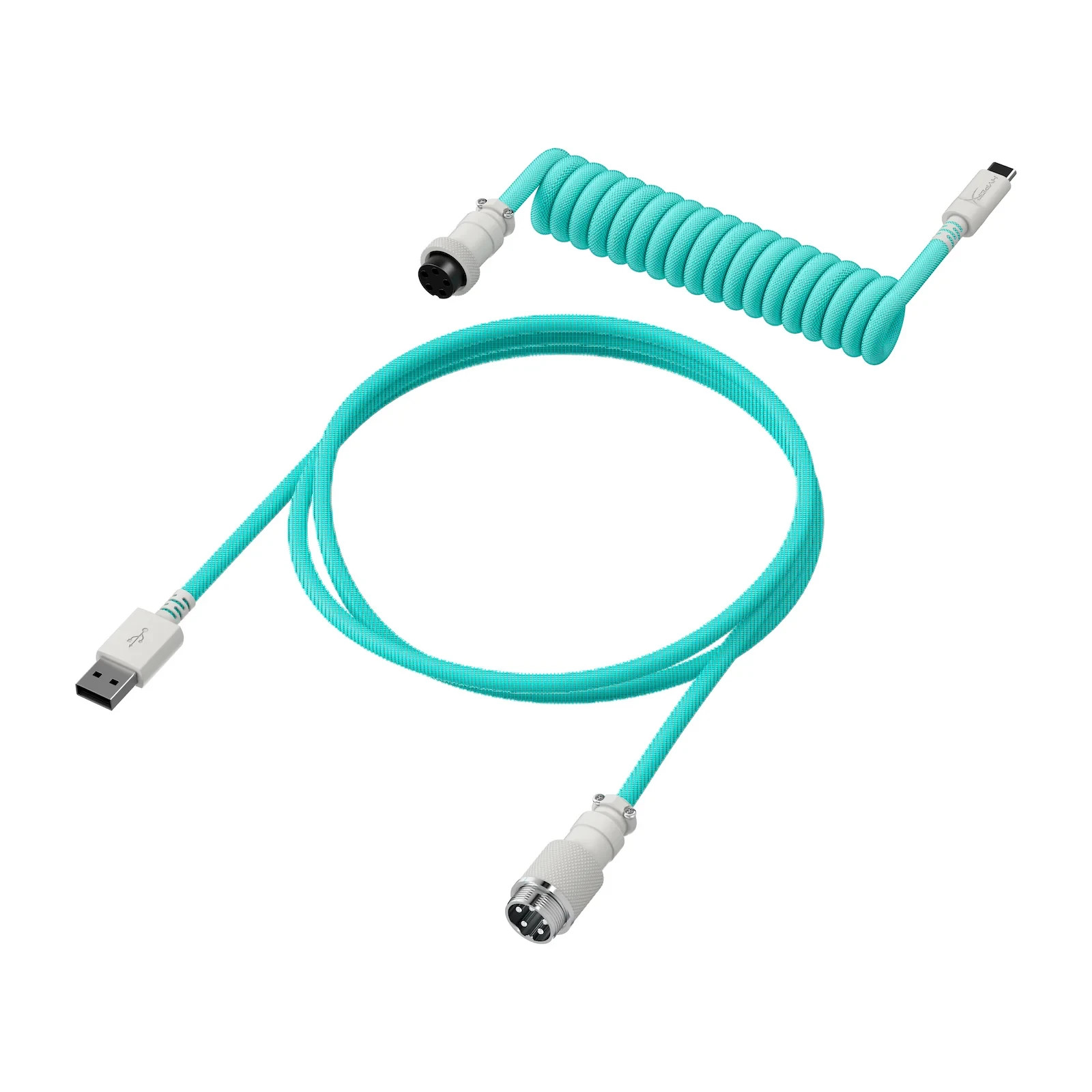 HyperX Coiled Mechanical Keyboard Cable USB-C Light Green-White 6J681AAI_A_MX