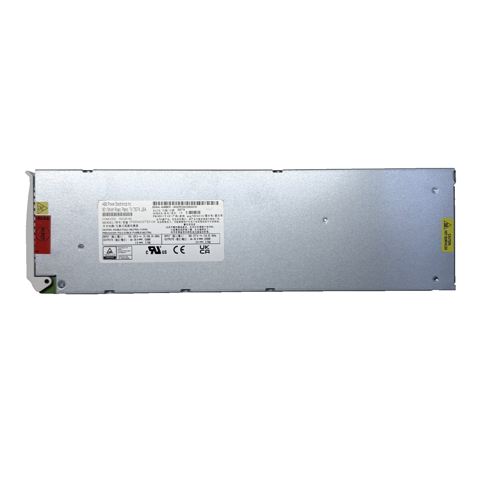 GE ABB Power Electronics CP2000AC57TEP-CM 2000W Power Supply Open Box