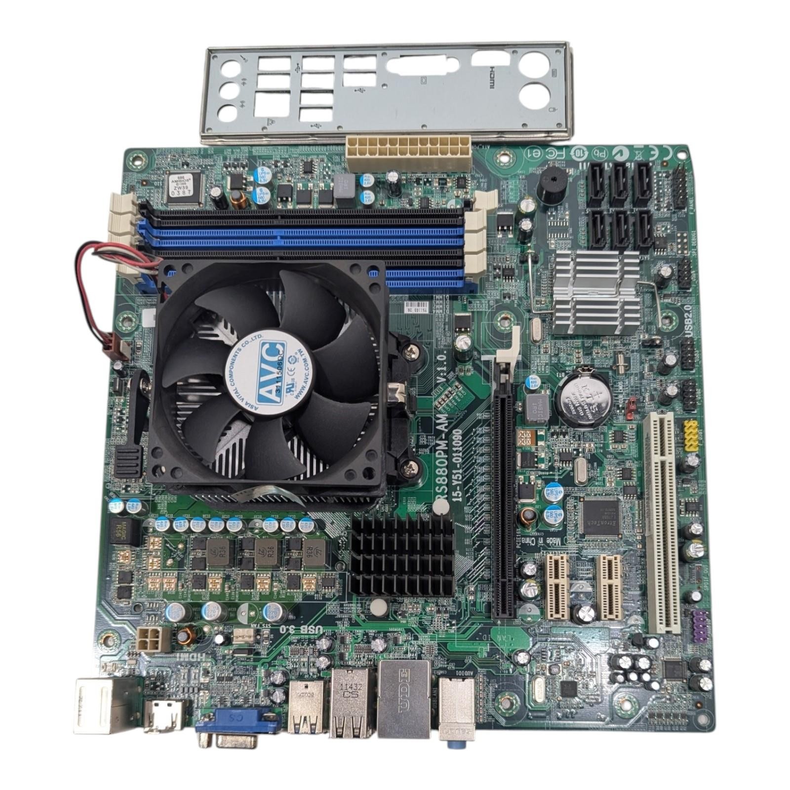 HP RS880-uATX Motherboard, AMD FX , I/O Shield &HeatSink