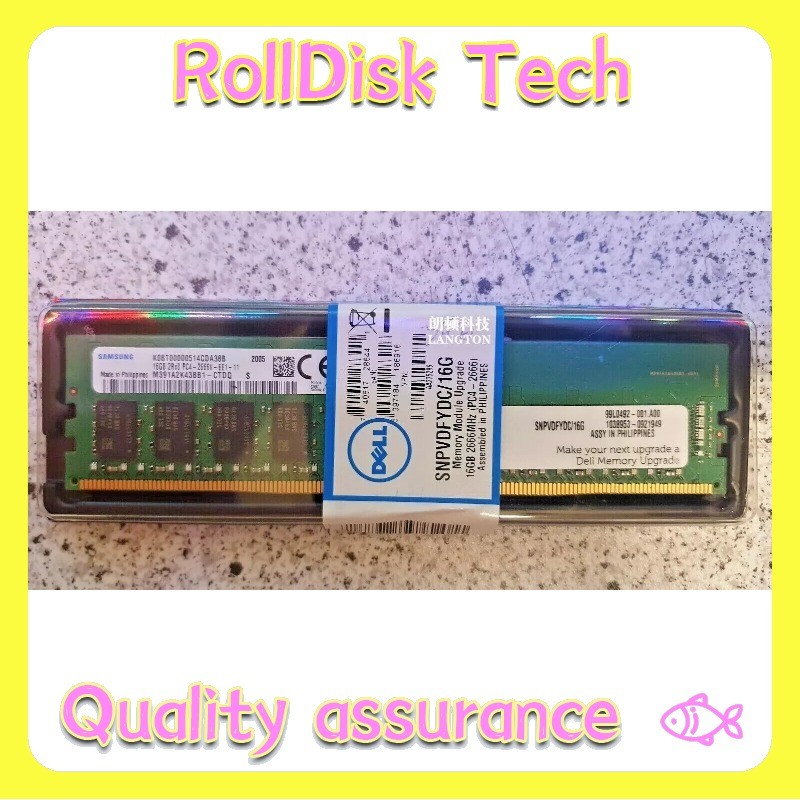 SNPVDFYDC/16G AA335286 DELL 2RX8 16GB DDR4 PC4-2666V Unbuffered UDIMM ECC Memory