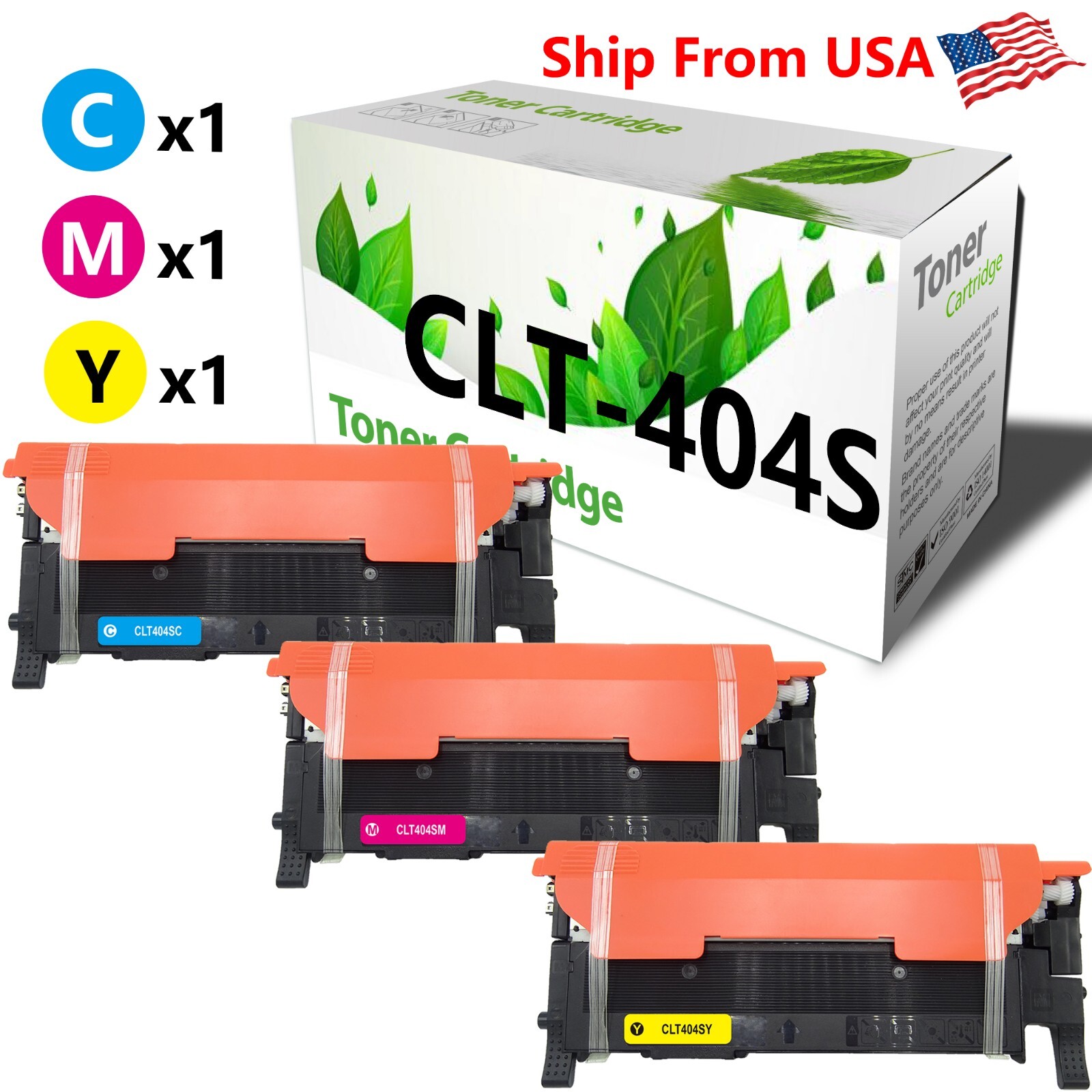 (3PK,CMY CLT404S CLT-404S Toner Cartridge for Xpress C430W C480 C480FW Printer