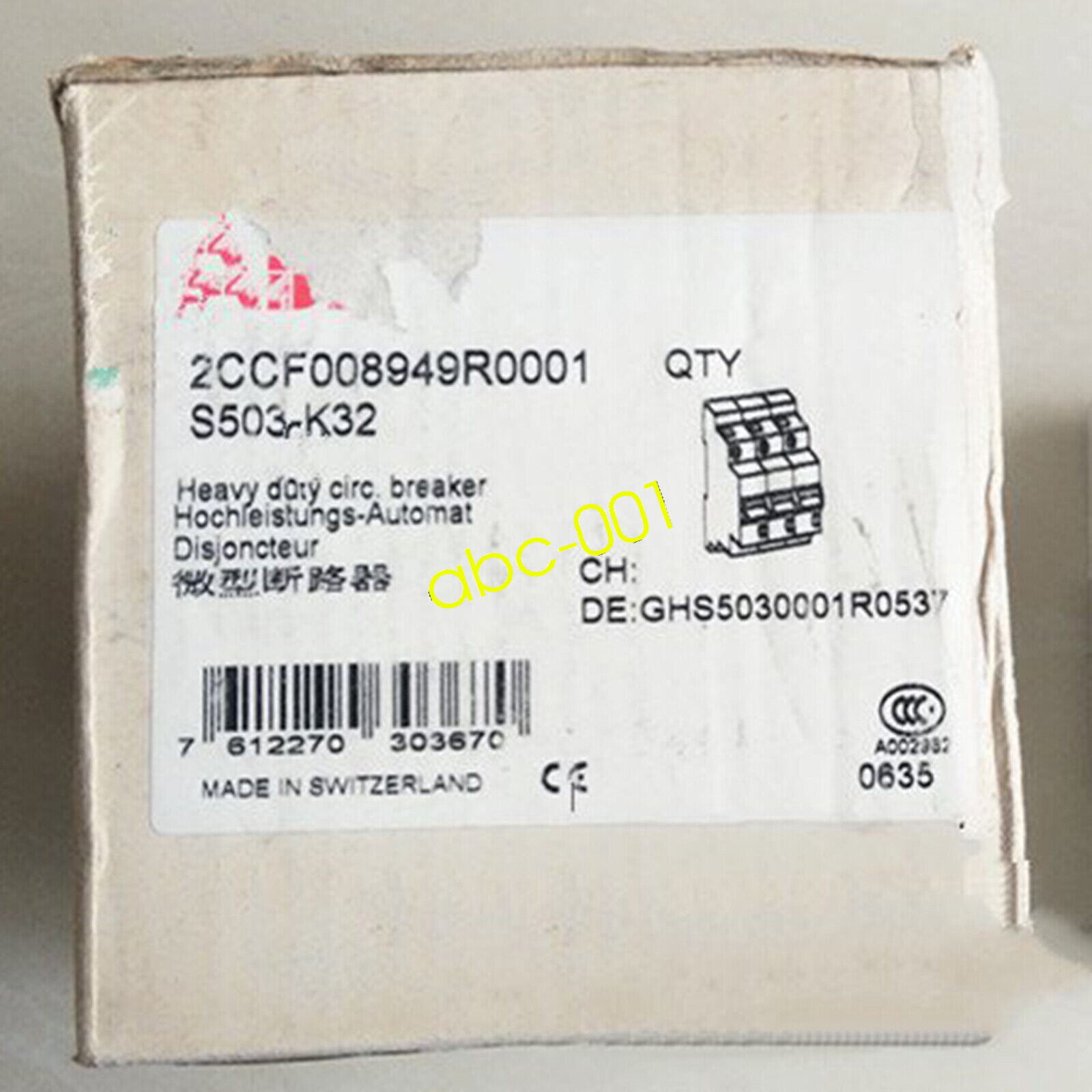 one New ABB S503-K32 Miniature circuit breaker Fast Delivery