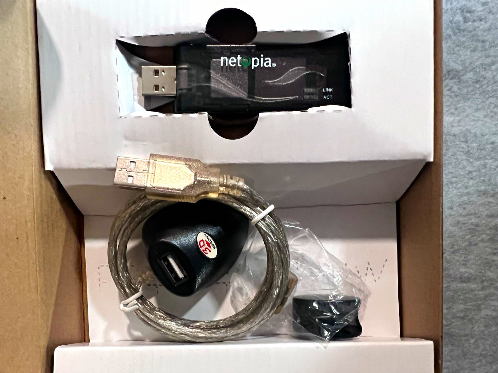 Netopia TER/GUSB2-N3 Wireless USB 2.0 Wi-Fi Adapter 802.11b/g 54 Mbps