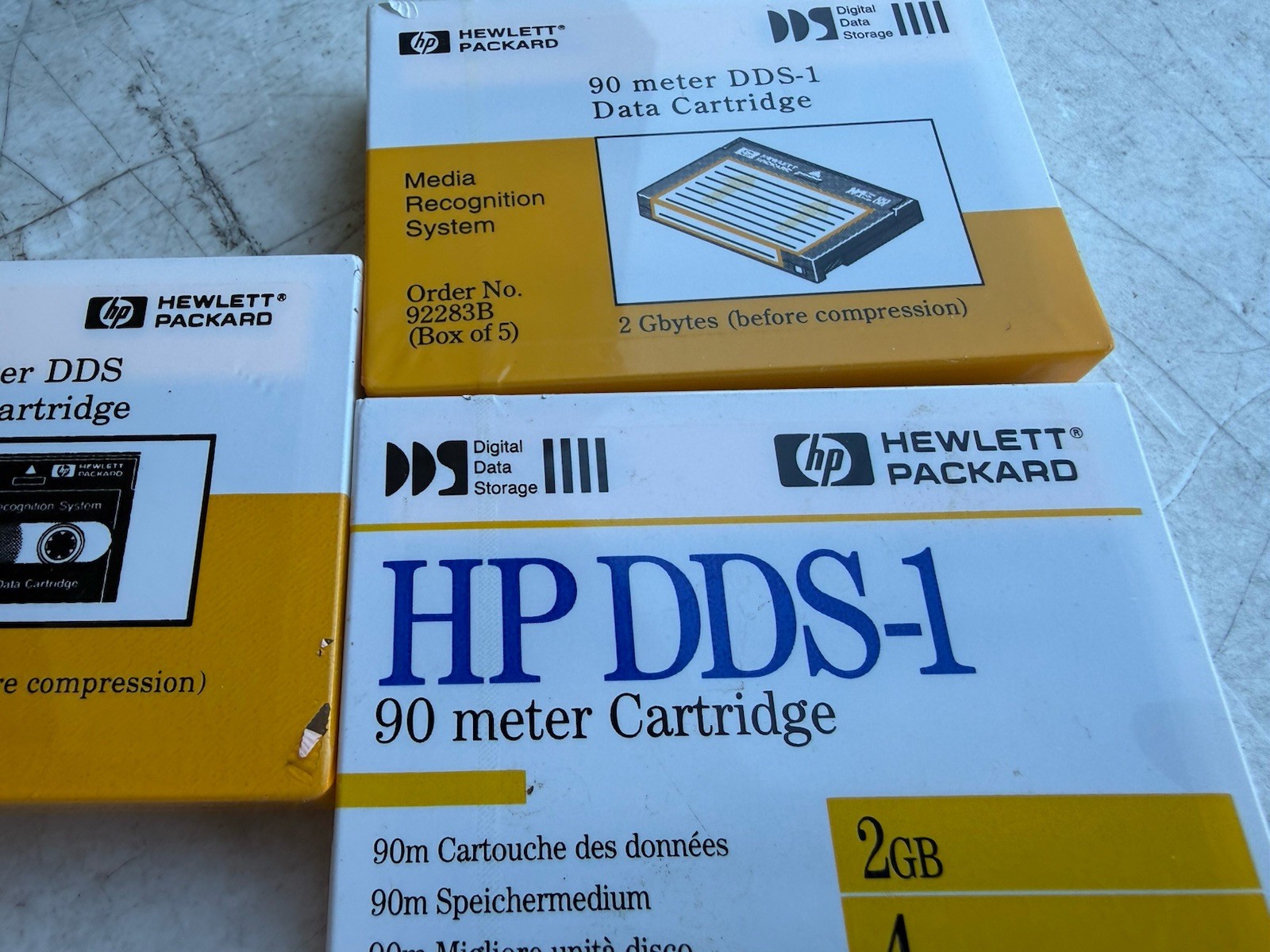 HP 90 meter DDS-1 4mm Data Tape Lot Of 3 Pack