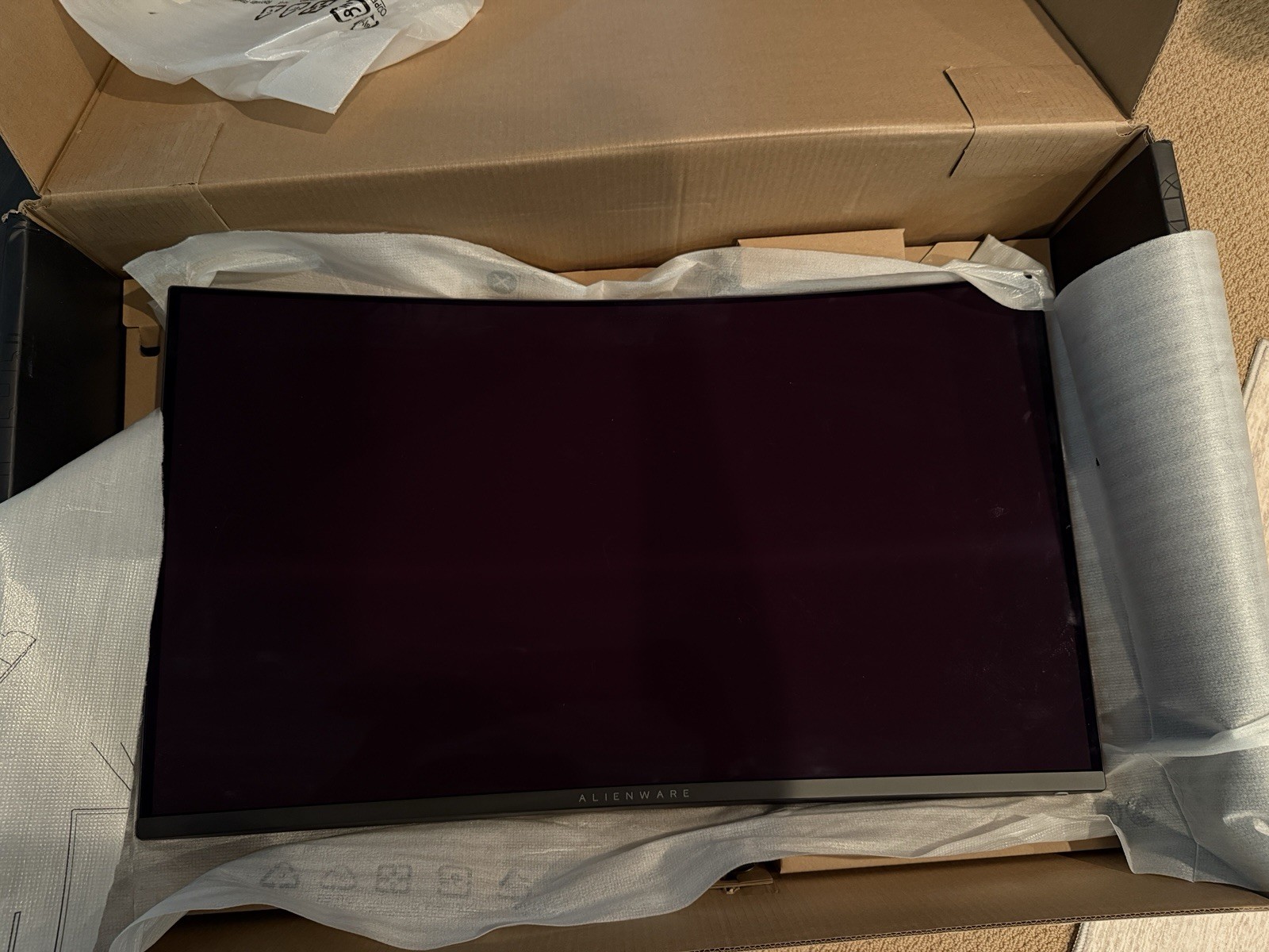 Alienware AW3423DWF 34" Curved OLED 3440x1440 165Hz Gaming Monitor White