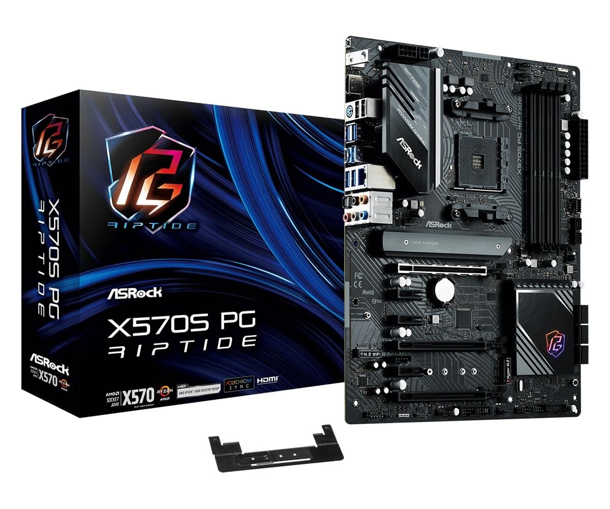 ASRock X570S PG Riptide ATX Motherboard AMD Ryzen 5000 AM4 X570 PCIe 4.0