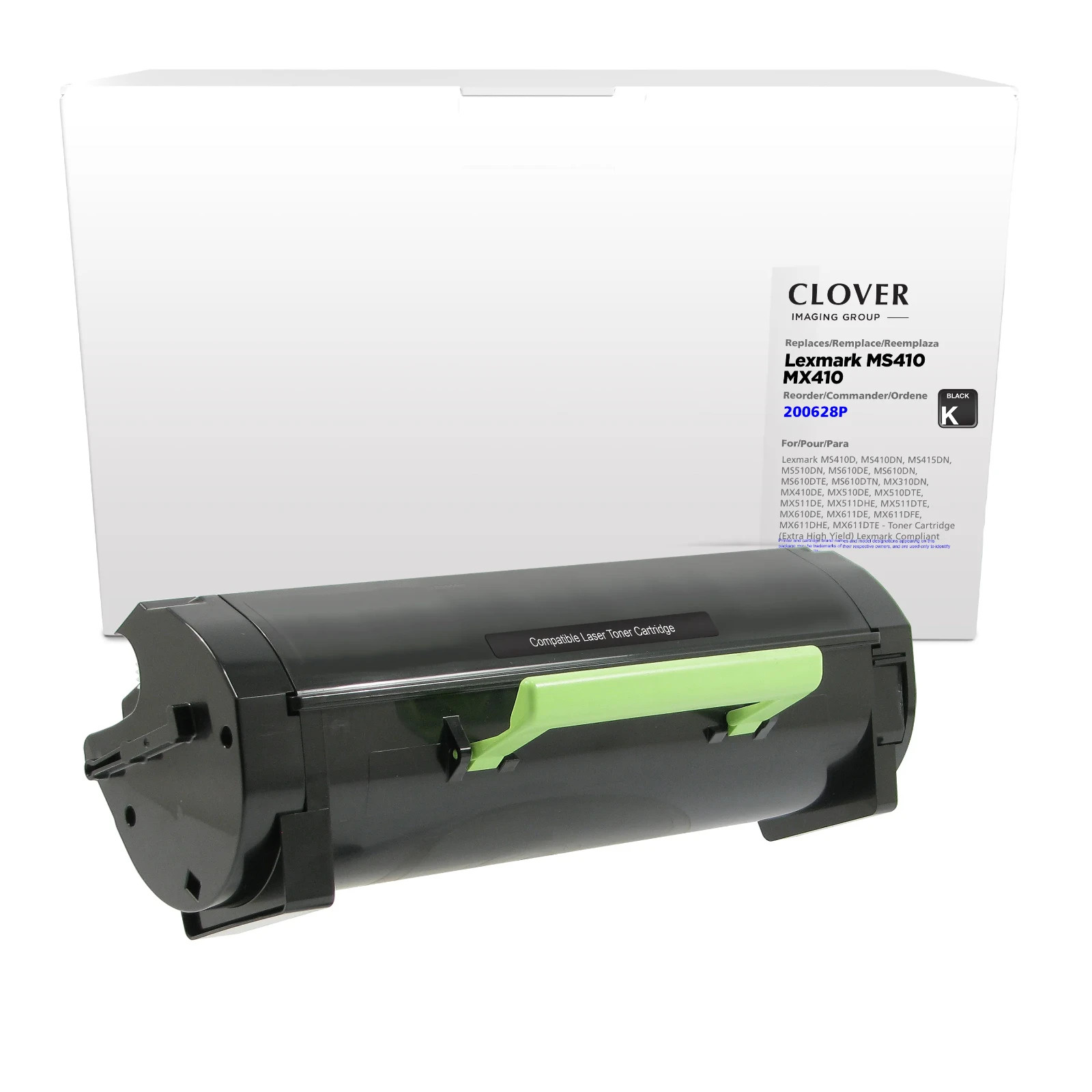 MSE Clover 10K Compatible Black Toner 50F0XA0 60F0HA0 for Lexmark MS510 MS610