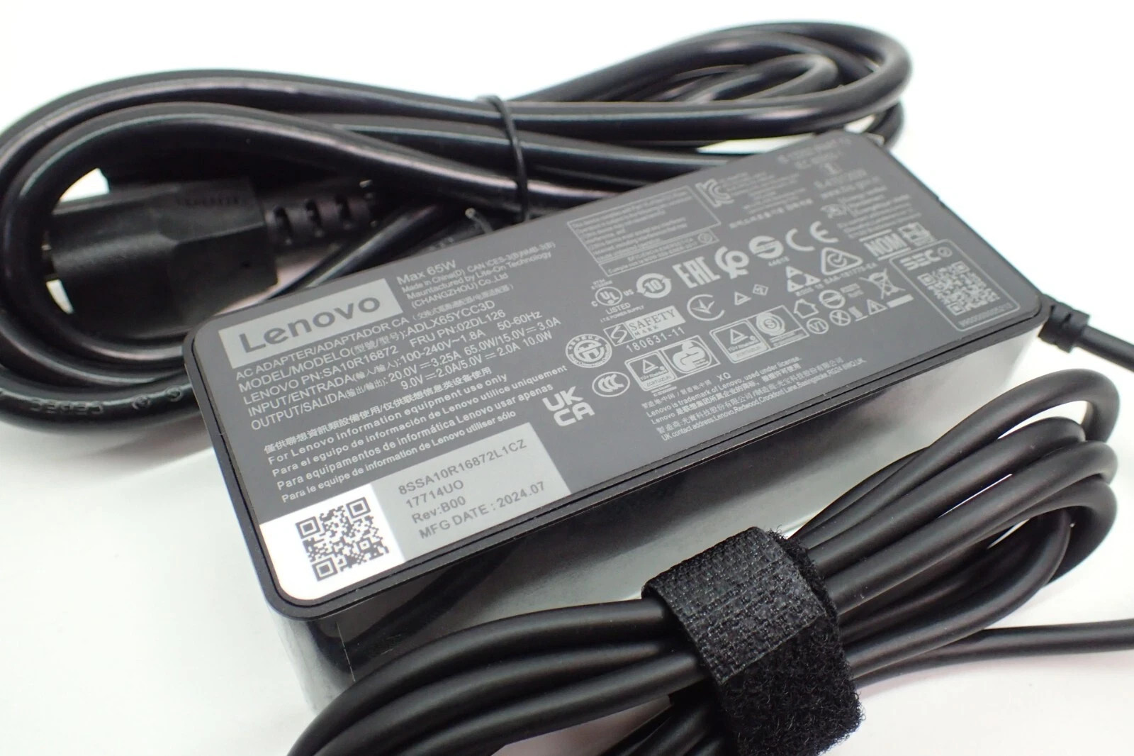 OEM Slim Round 65W Laptop USB C Type C Adapter Charger For Lenovo ADLX65YSCC3A