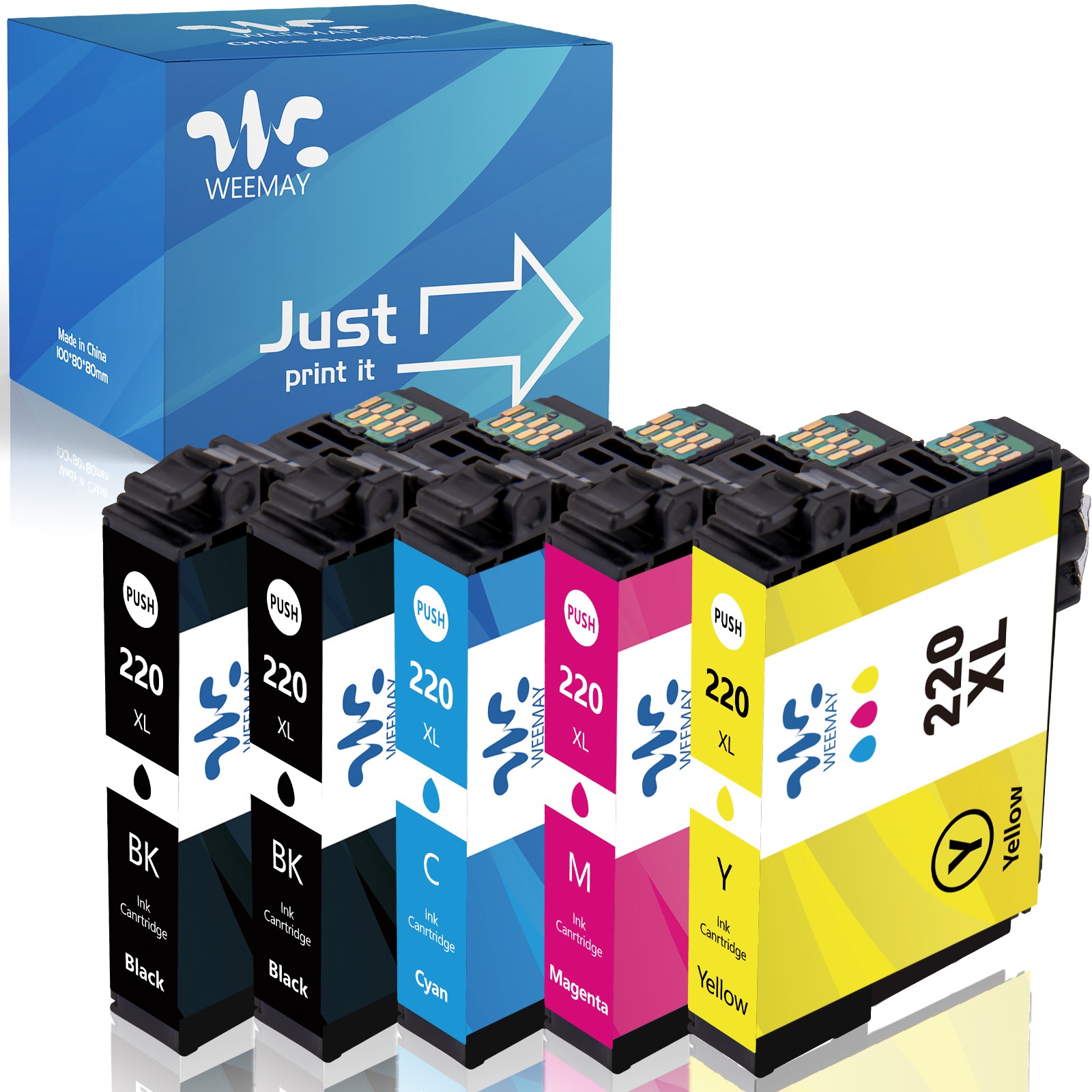 220XL Ink Cartridges Compatible for Epson WorkForce WF2630 XP-424 XP-420 WF-2750