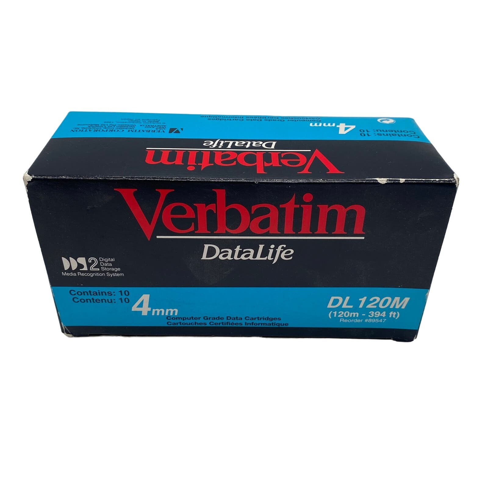 Verbatim DataLife 4mm DL120M 10 Pack New Sealed Bundle 10 Each