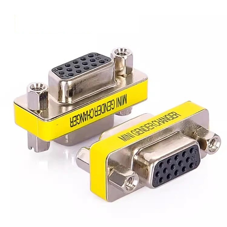 15 Pin VGA SVGA Female to Female Plug Coupler gender Changer Converter Adapter