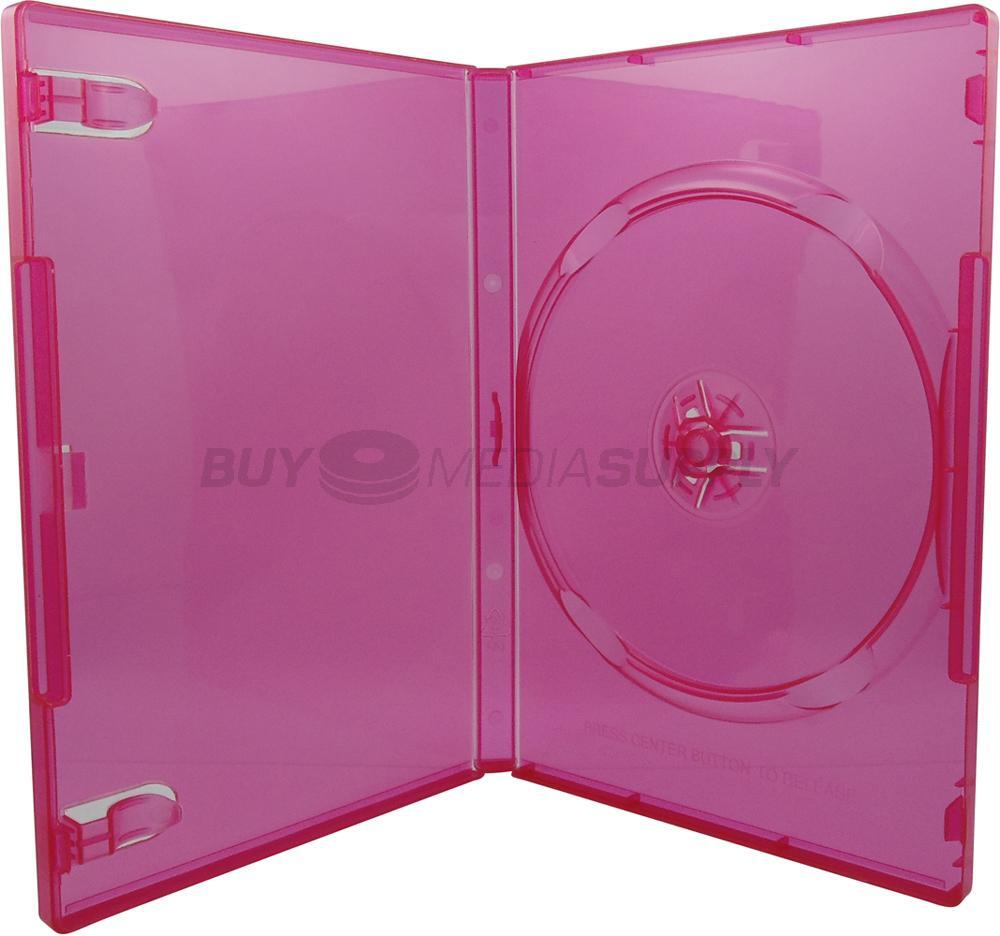 14mm Standard Clear Red 1 Disc DVD Case Lot