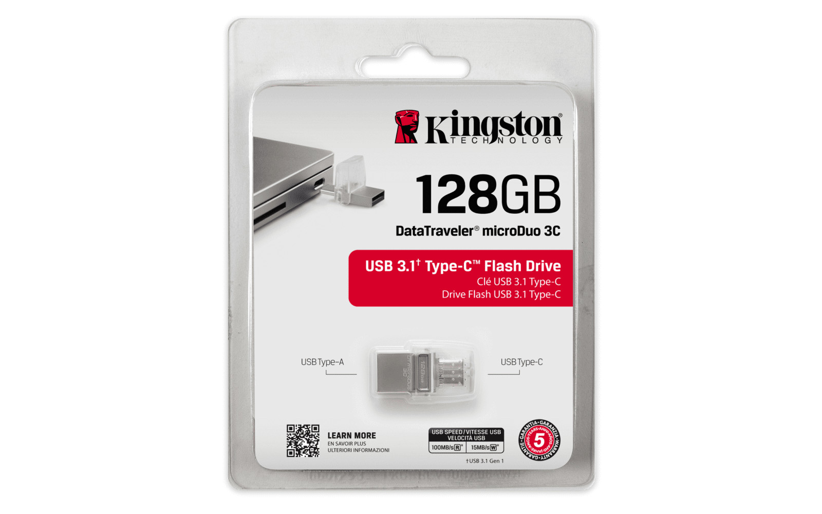 Kingston Data Traveler MicroDuo 32GB/64GB/128GB DTDUO 3C USB Flash Drive-UK