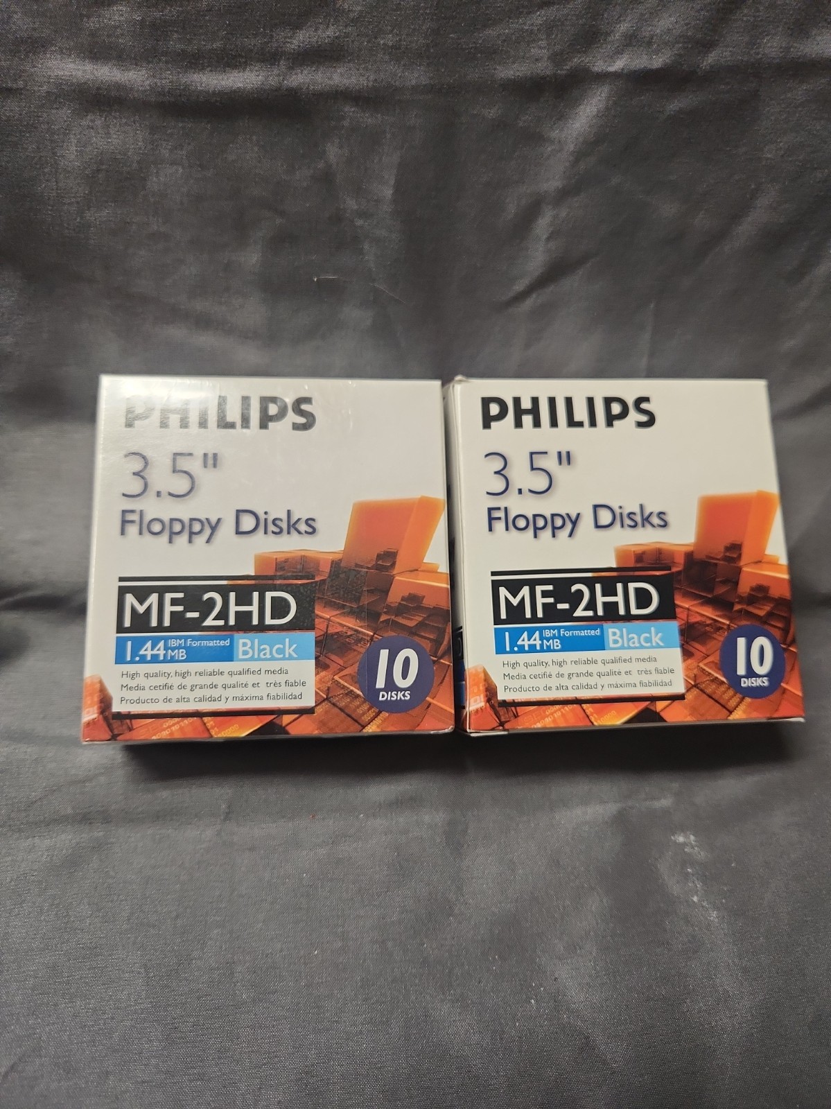 Philips 3.5" Floppy Disks Diskettes 10 Pack IBM Formatted 1.44MB 2HD Sealed Plus