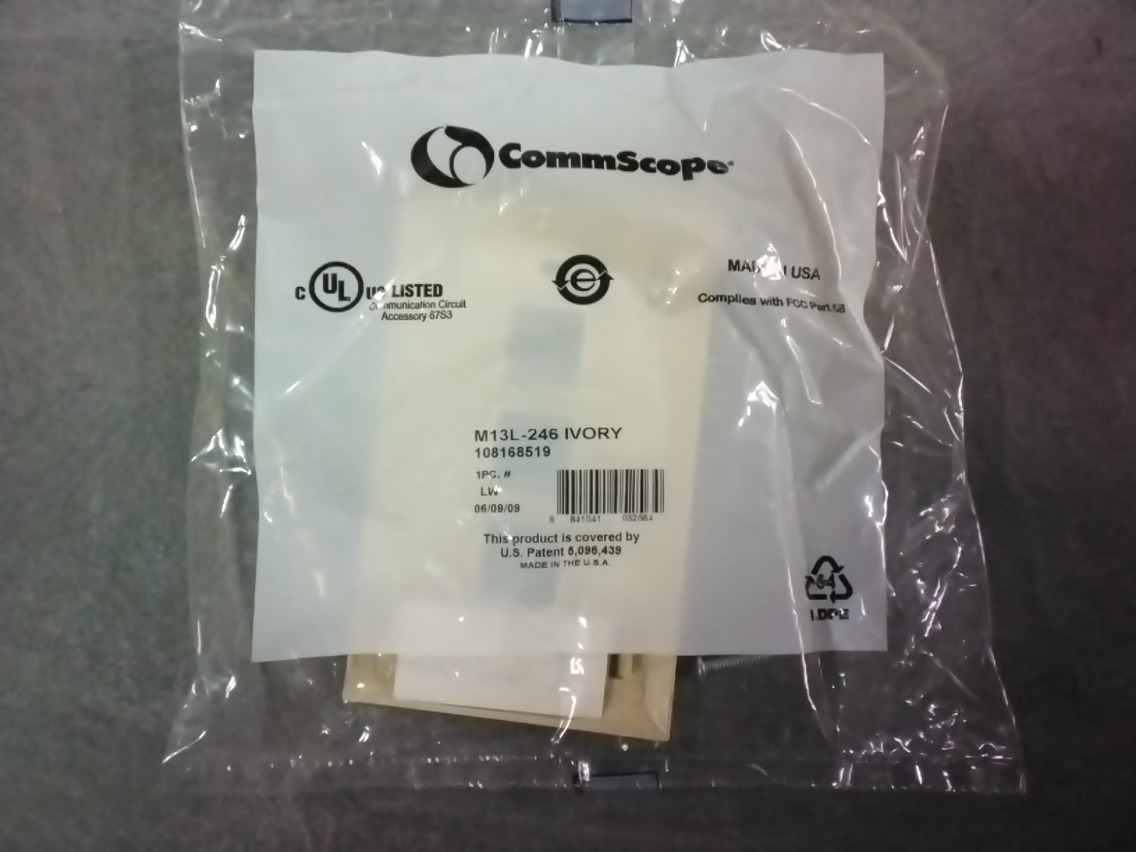 NEW COMMSCOPE 108168519 WALL PLATE