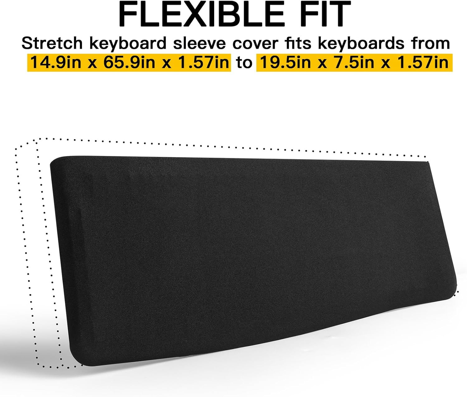 Keyboard Dust Cover, Covers Most 75% 80% 96% and Full Standard Size PC Keyboa...