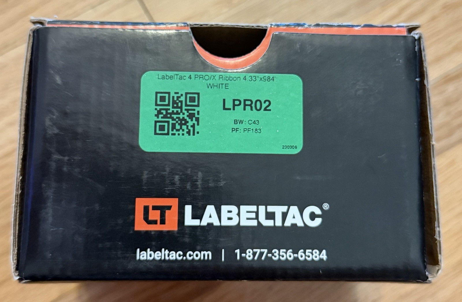 LabelTac LPR02 White Ribbon 4.33” x 984’ for LabelTac 4 PRO/X New Open Box