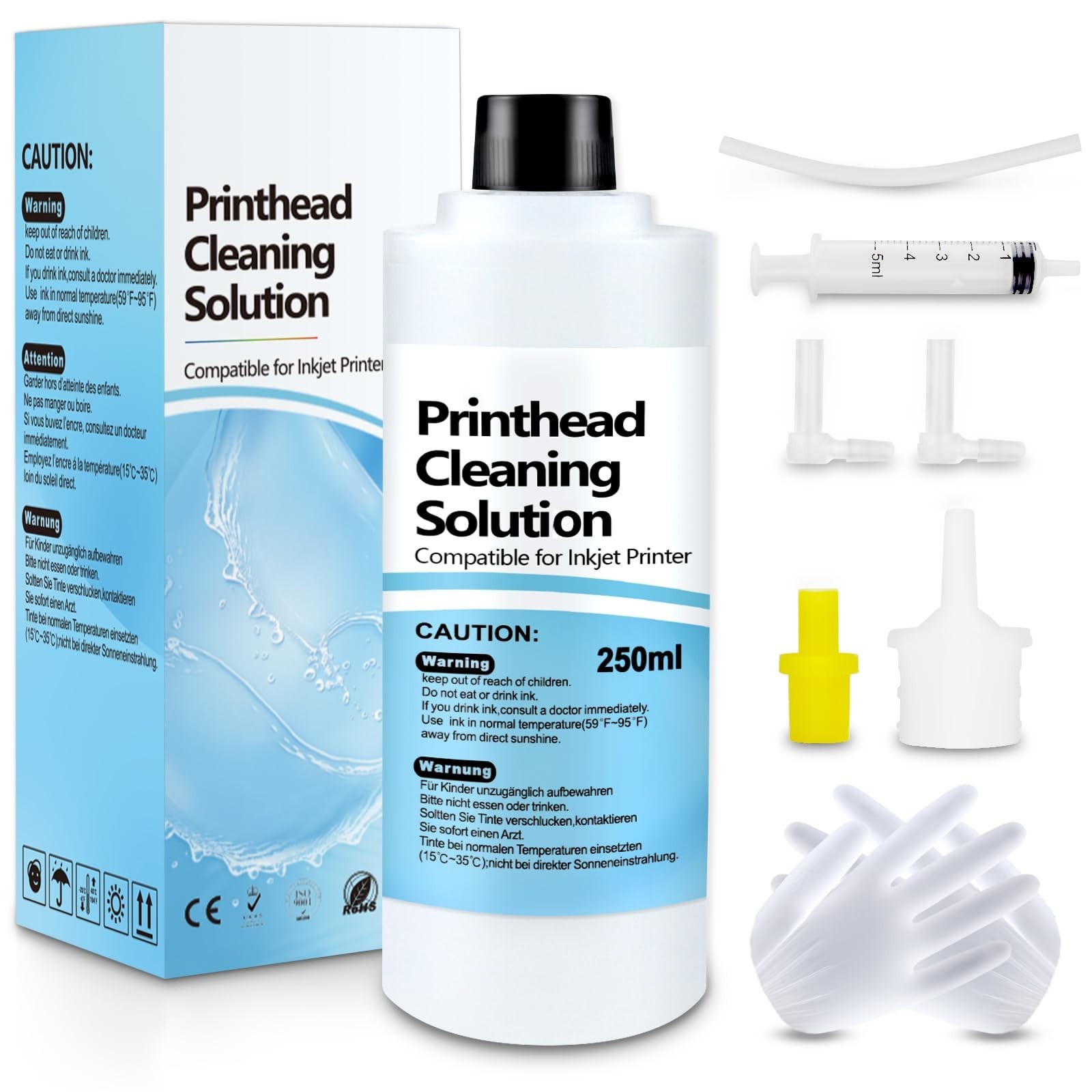 Printhead Cleaning Kit Inkjet Printer Head Cleaner Solution 250ml Compatible
