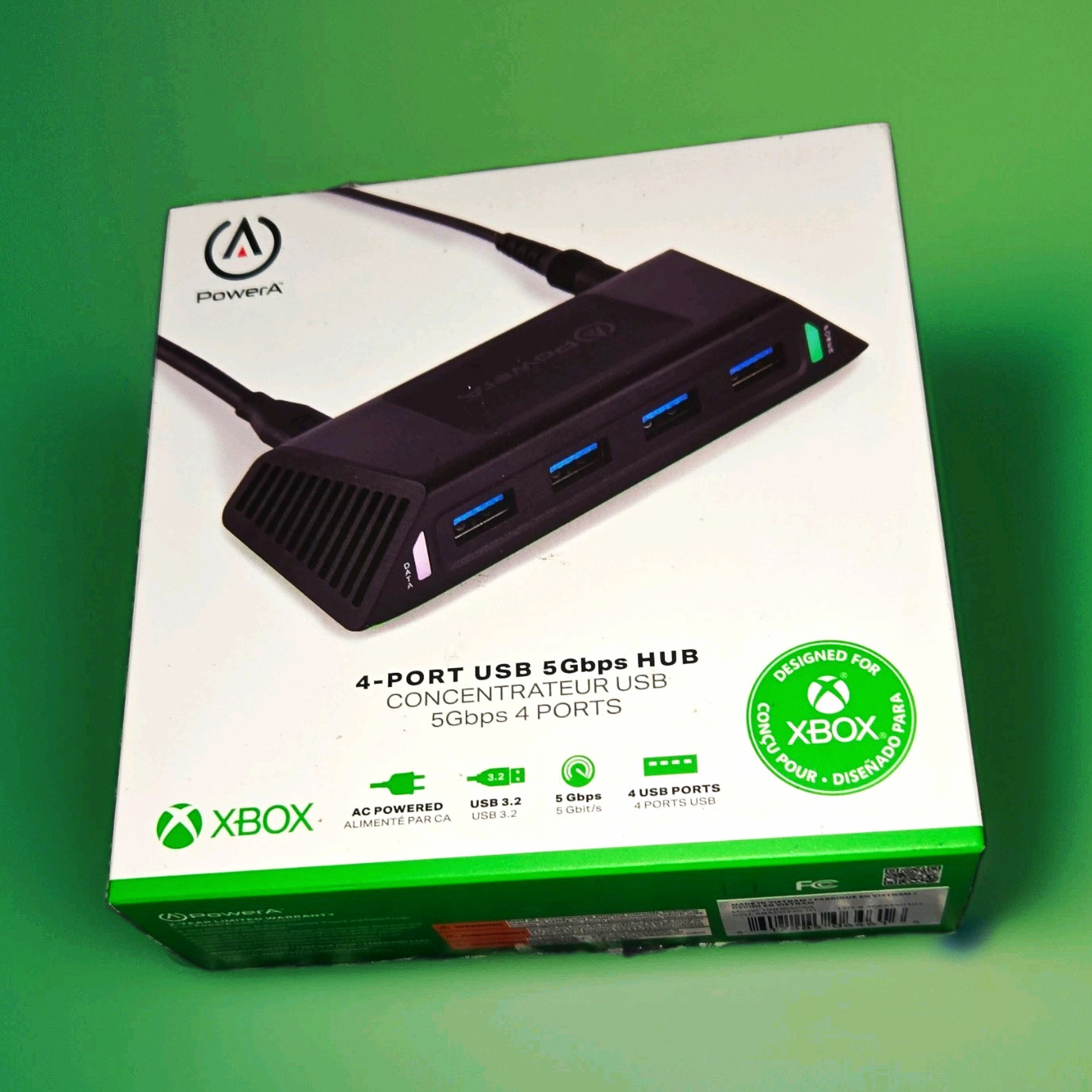 PowerA Powered 4-Port 5Gbps USB Hub for Xbox w/ 6.5ft Detachable USB-C
