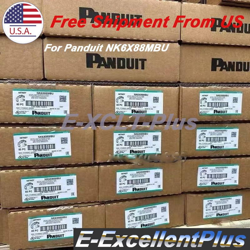 Box of 50PCS Panduit NetKey NK688MBU Cat6 Keystone Network Jack Module Blue USA