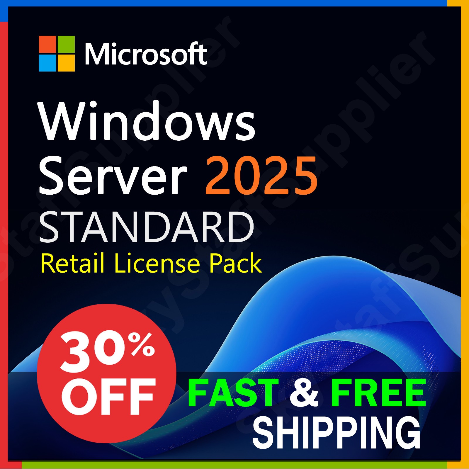Microsoft Windows Server 2025 STANDARD 24 Core License +10 Access CALs, NEW
