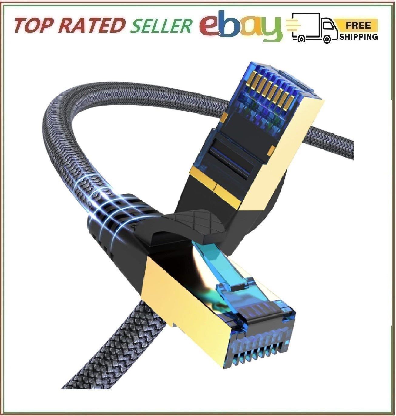 Cat 8 Ethernet Cable - 6 ft, High Speed Gaming & Gigabit Ethernet, Heavy Duty...