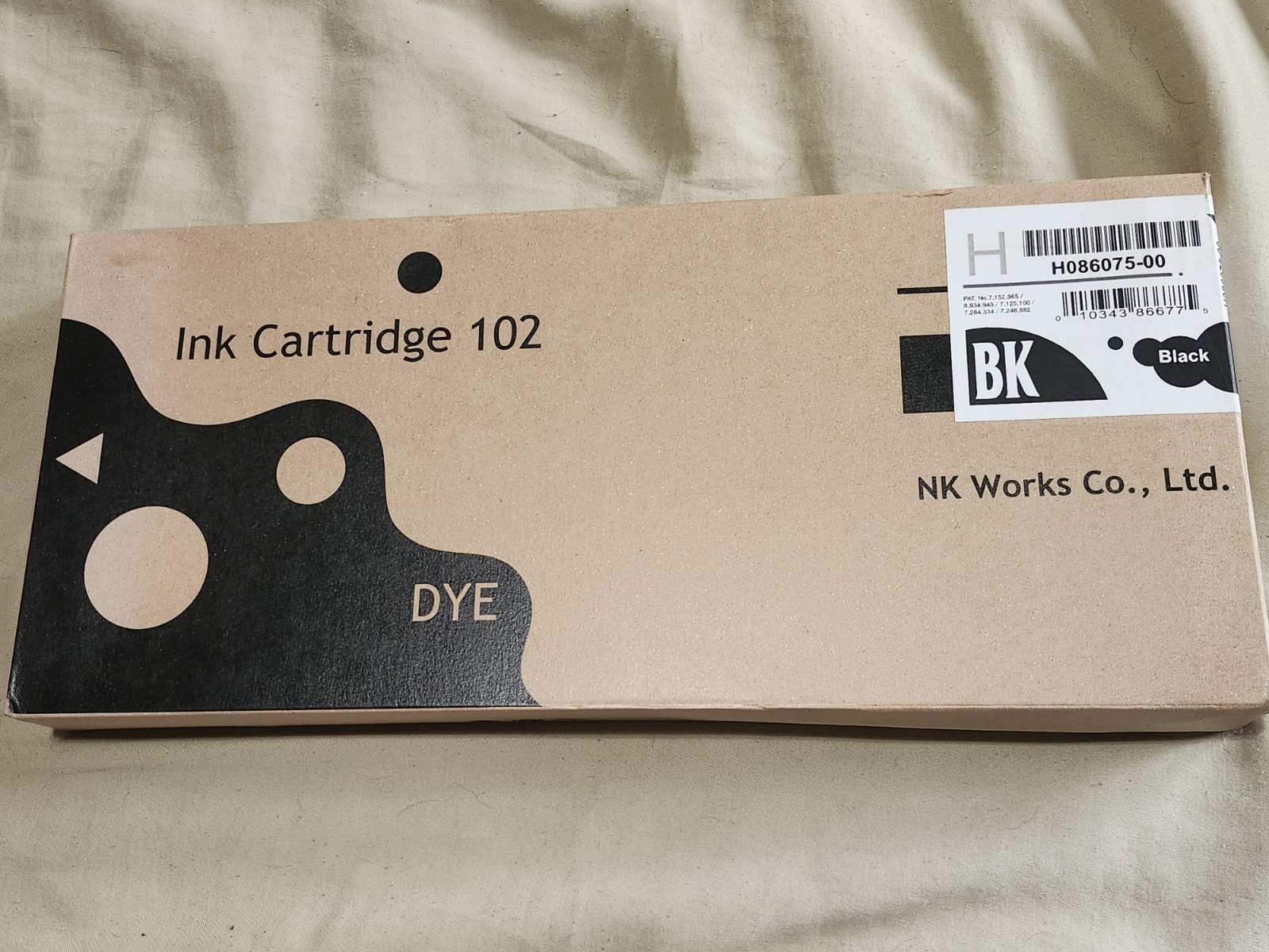 Noritsu 102 Ink Cartridge 500ml Black H086075-00 for Drylabs D701 D703 and D1005