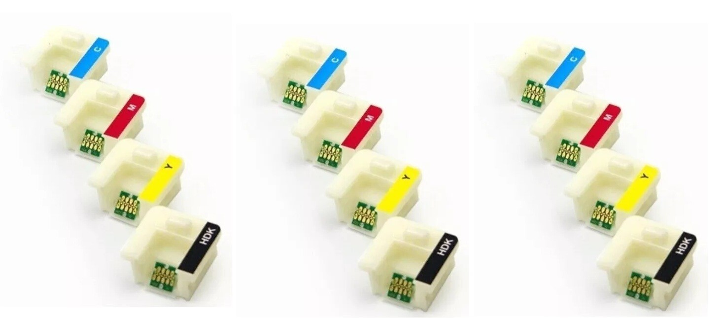 12 x DYE SUBLIMATION INK CHIP FOR  EPSON SureColor F6200 F7200 F9200 F9370