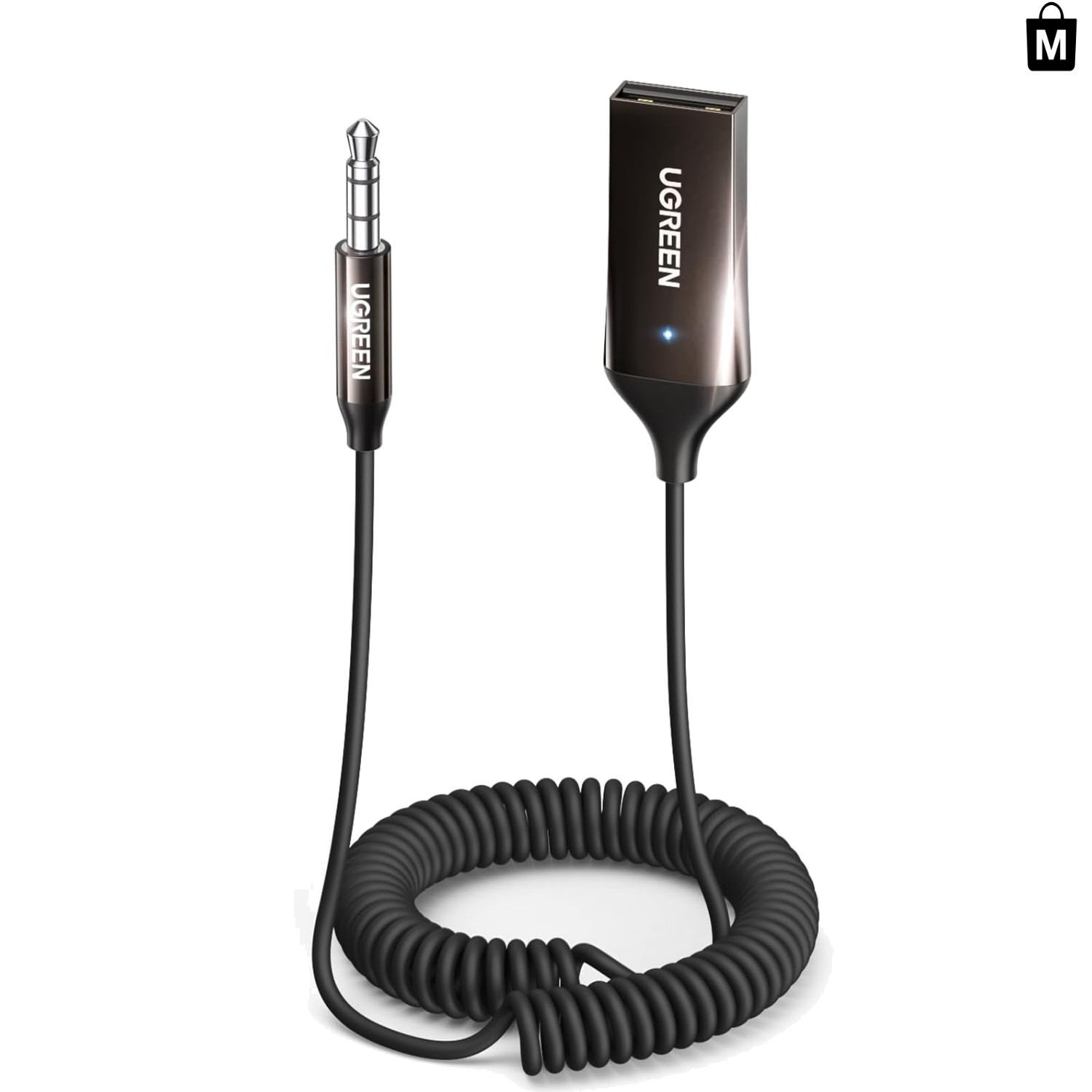 Durable 3.5mm Bluetooth Receiver with Hands-Free Functionality for Safe Driving