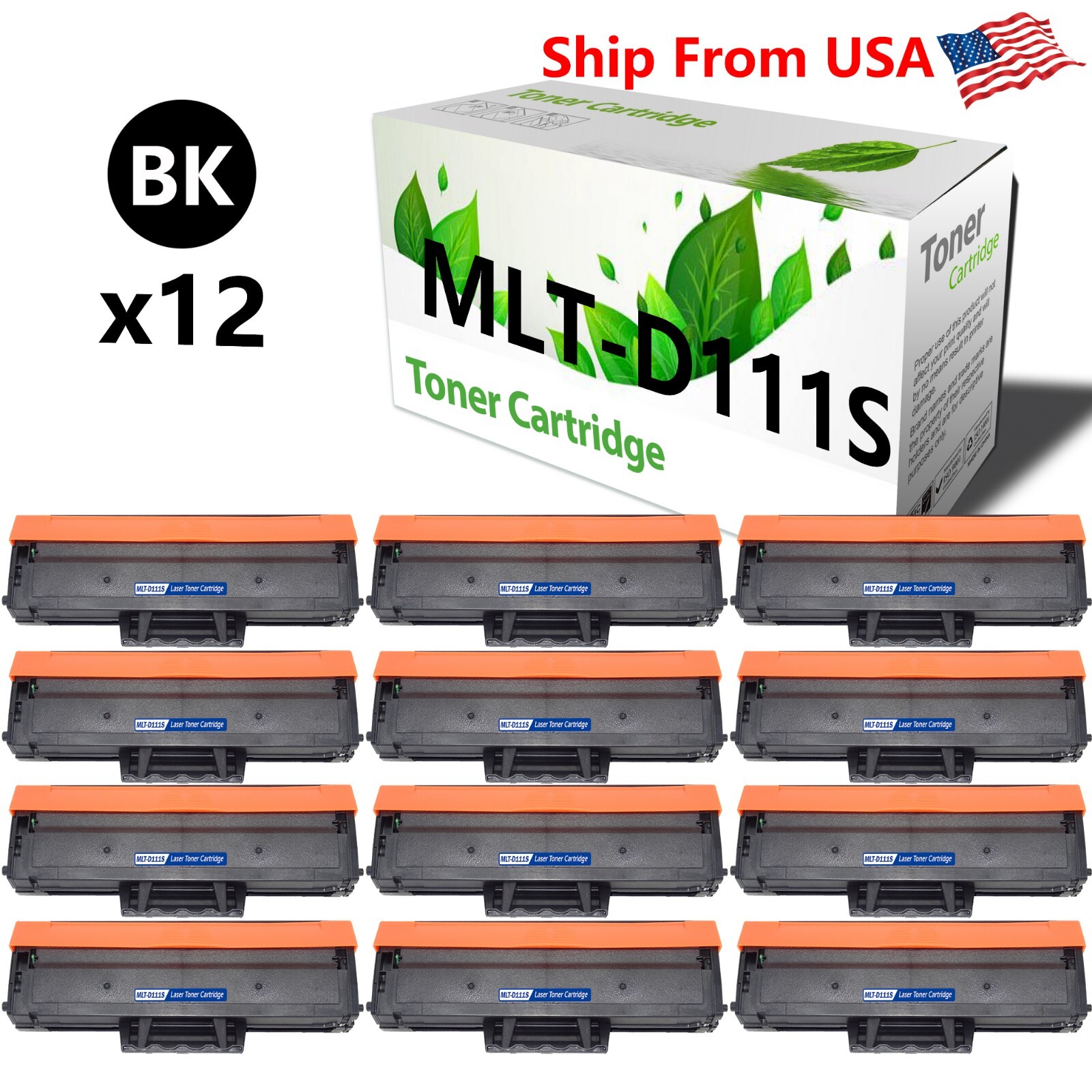 12-Pack 111S D111S Toner Cartridge MLT-D111S used for M2071 M2078 Printer