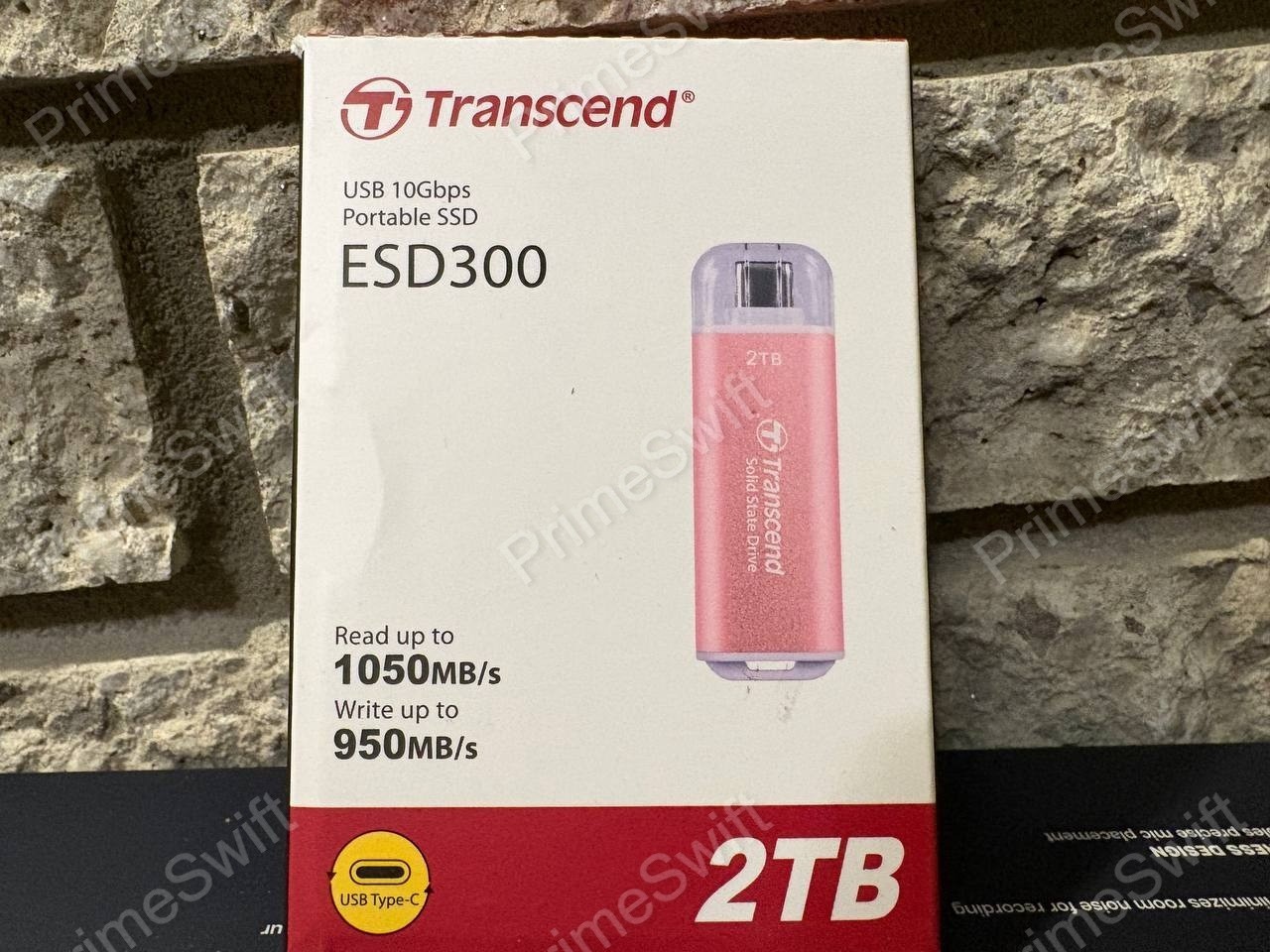 Transcend ESD300 2TB Portable SSD USB-C 10Gbps 1050MB/s External SSD Pink - NEW