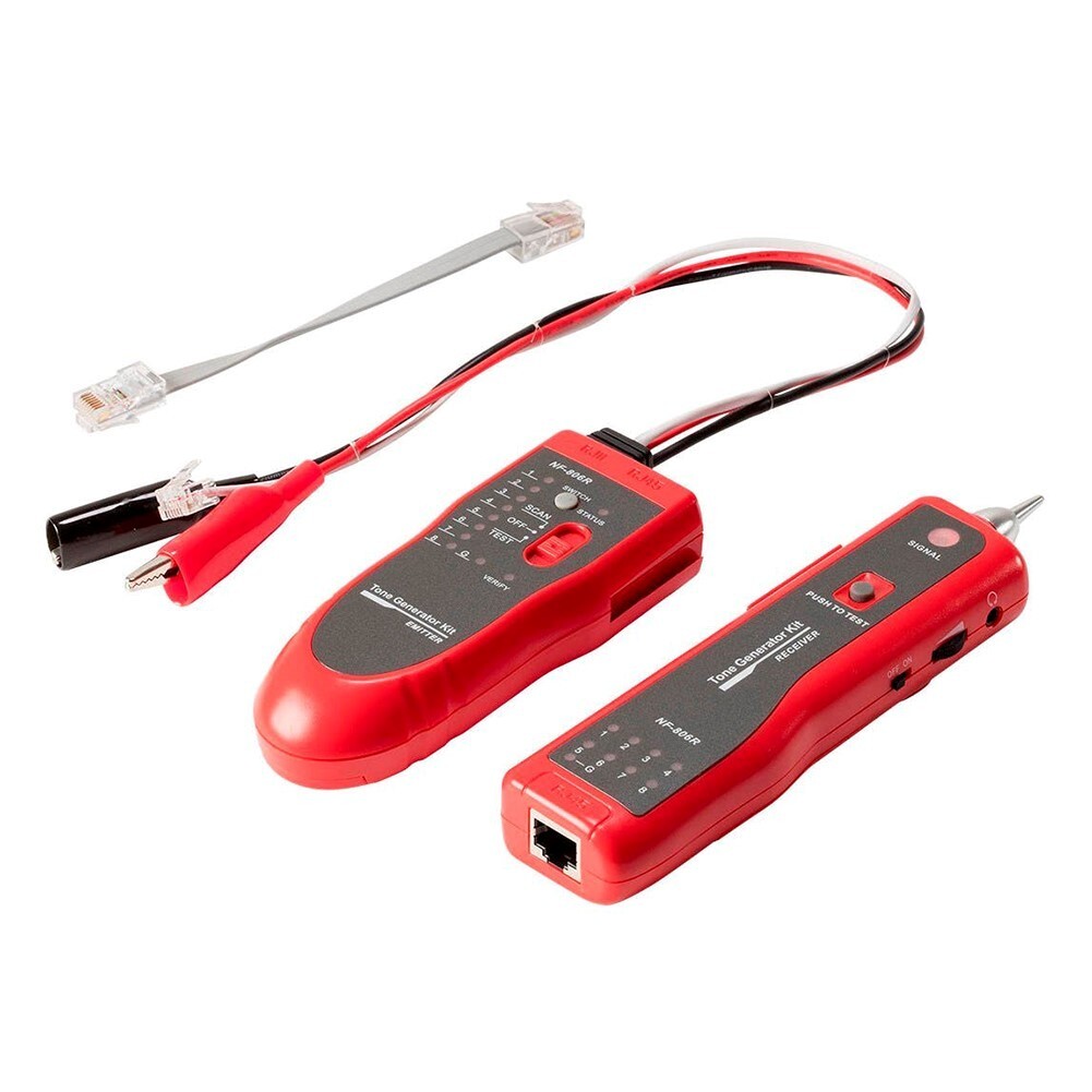 Tone Generator with Probe Kit RJ45 RJ11 Network Telephone Cable Tracker Tester 