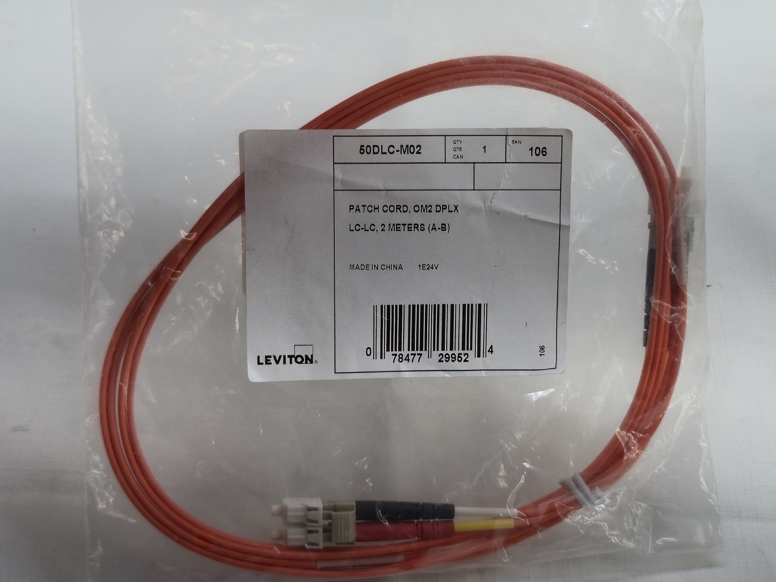 Fiber Optic Cable Pcord Om2 Lc-lc 2m