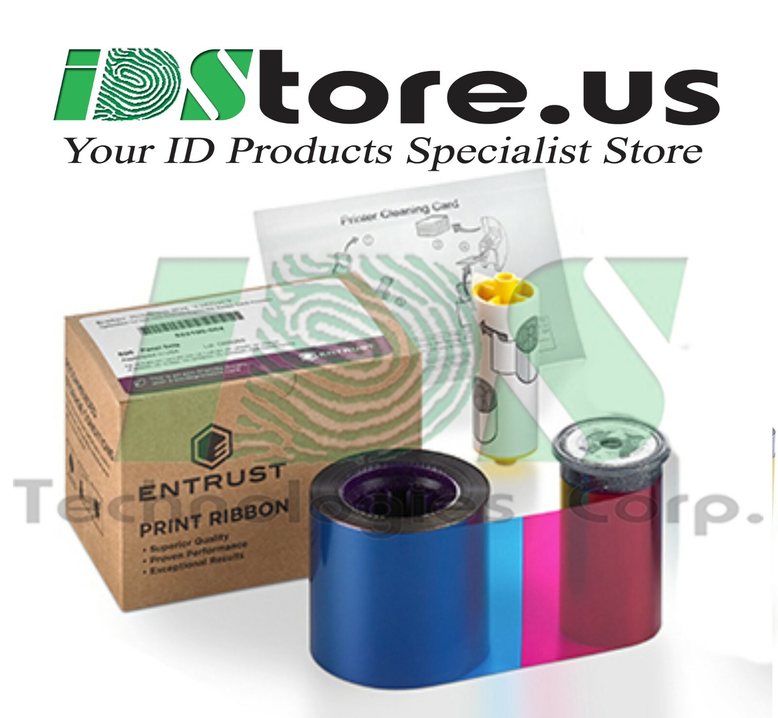 Entrust (Datacard) Full-Color Ribbon YMCKF-KT 525100-011 - 300 prints (UV Panel)
