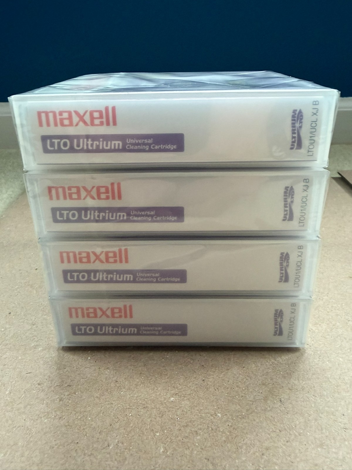 Maxell LTO Ultrium Universal Cleaning Cartridge - 4 New, Sealed Cartridges