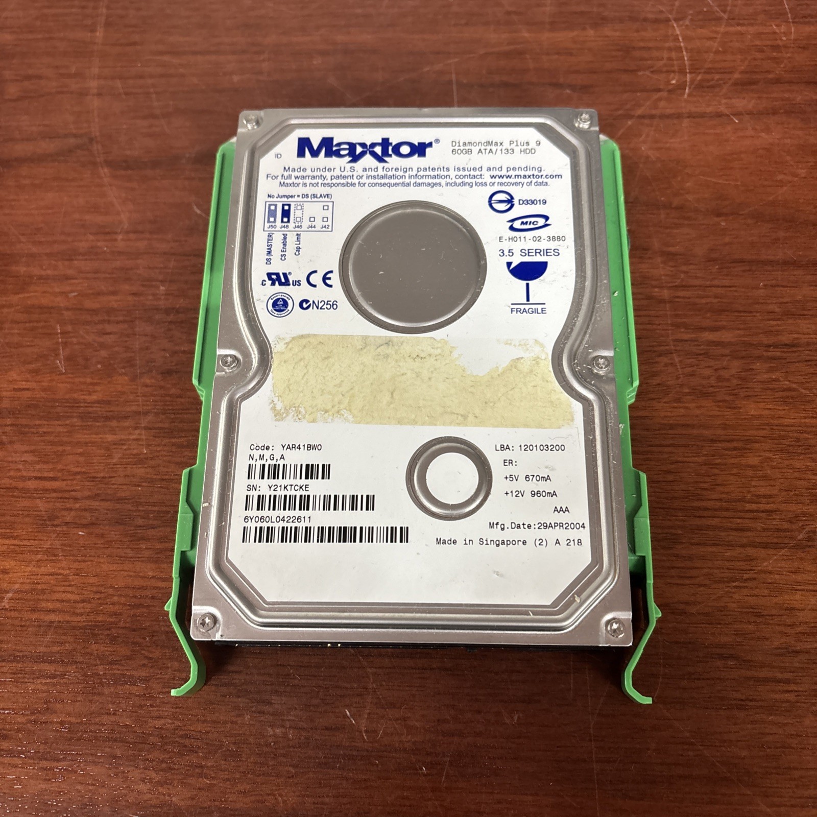 Maxtor DiamondMax Plus 9 60GB