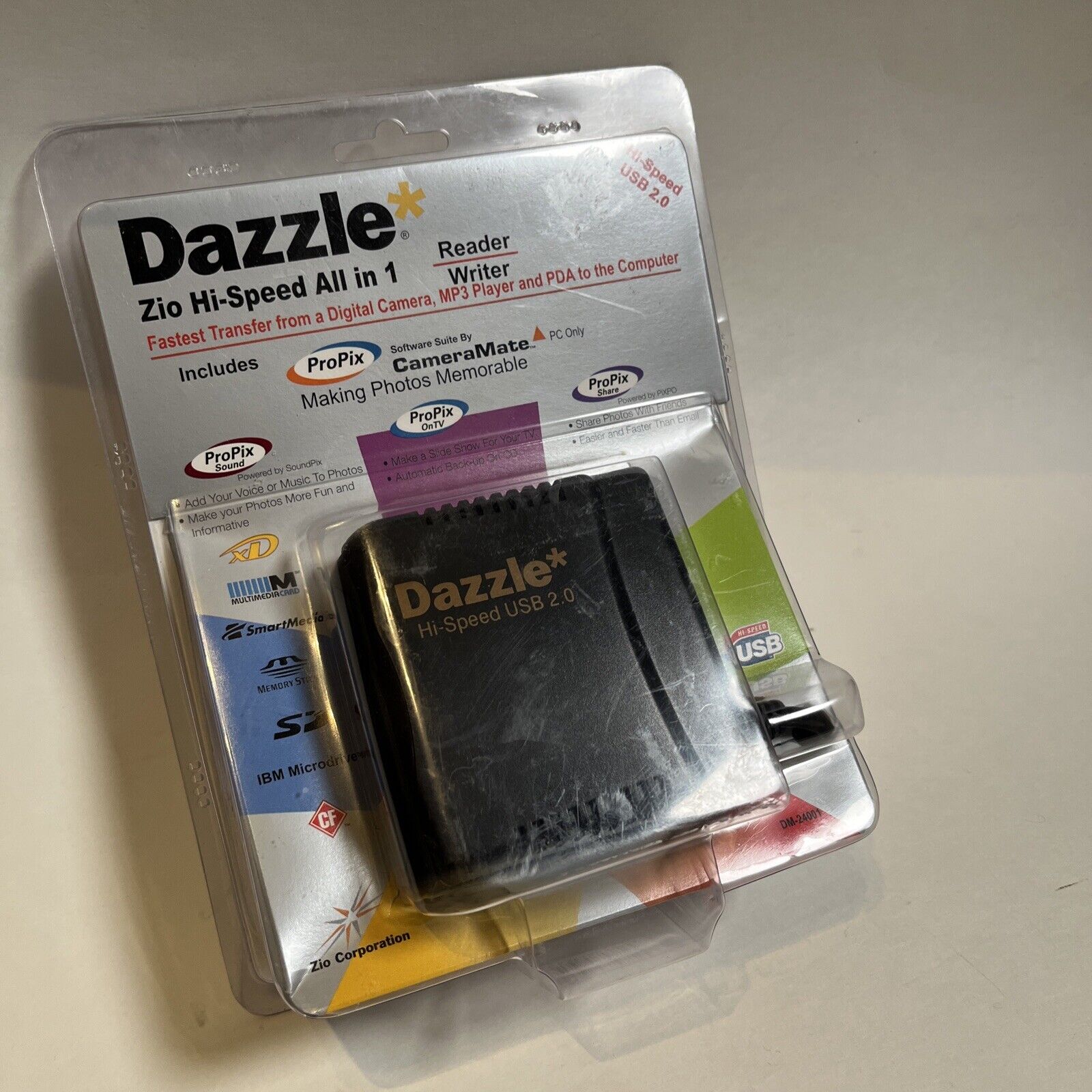 Dazzle Zio Hi-Speed USB 2 All in 1 Memory Card Reader/Writer SD CF MS Pro Vintag