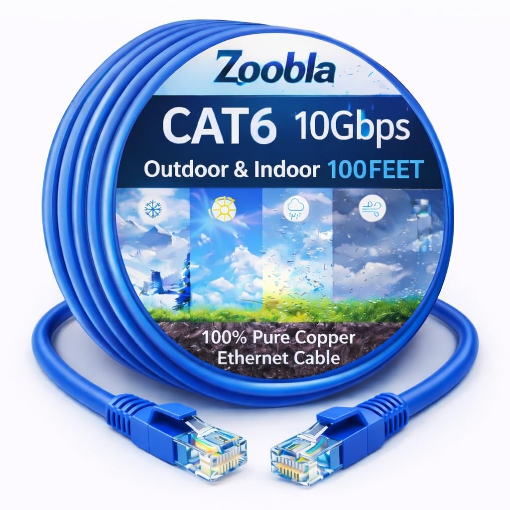 Cat6 UTP 100% Pure Copper Patch Cord, 0.5-150 FEET Ethernet LAN Cable Fluke Test