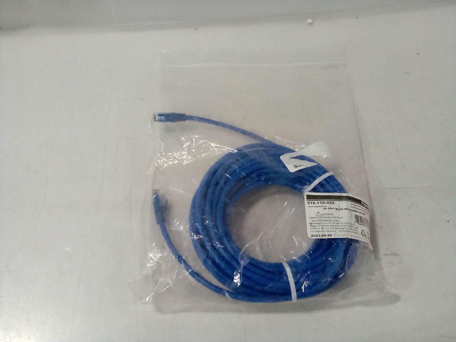 Legrand Q-Series Patch Cords, CAT6, booted, Blue, 35 FT
