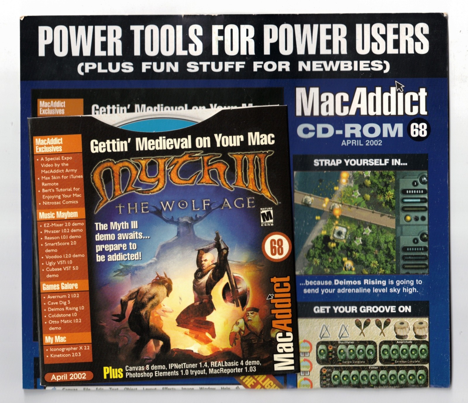 3 Mac Addict CD-ROM Discs + Sleeves ~ UNUSED