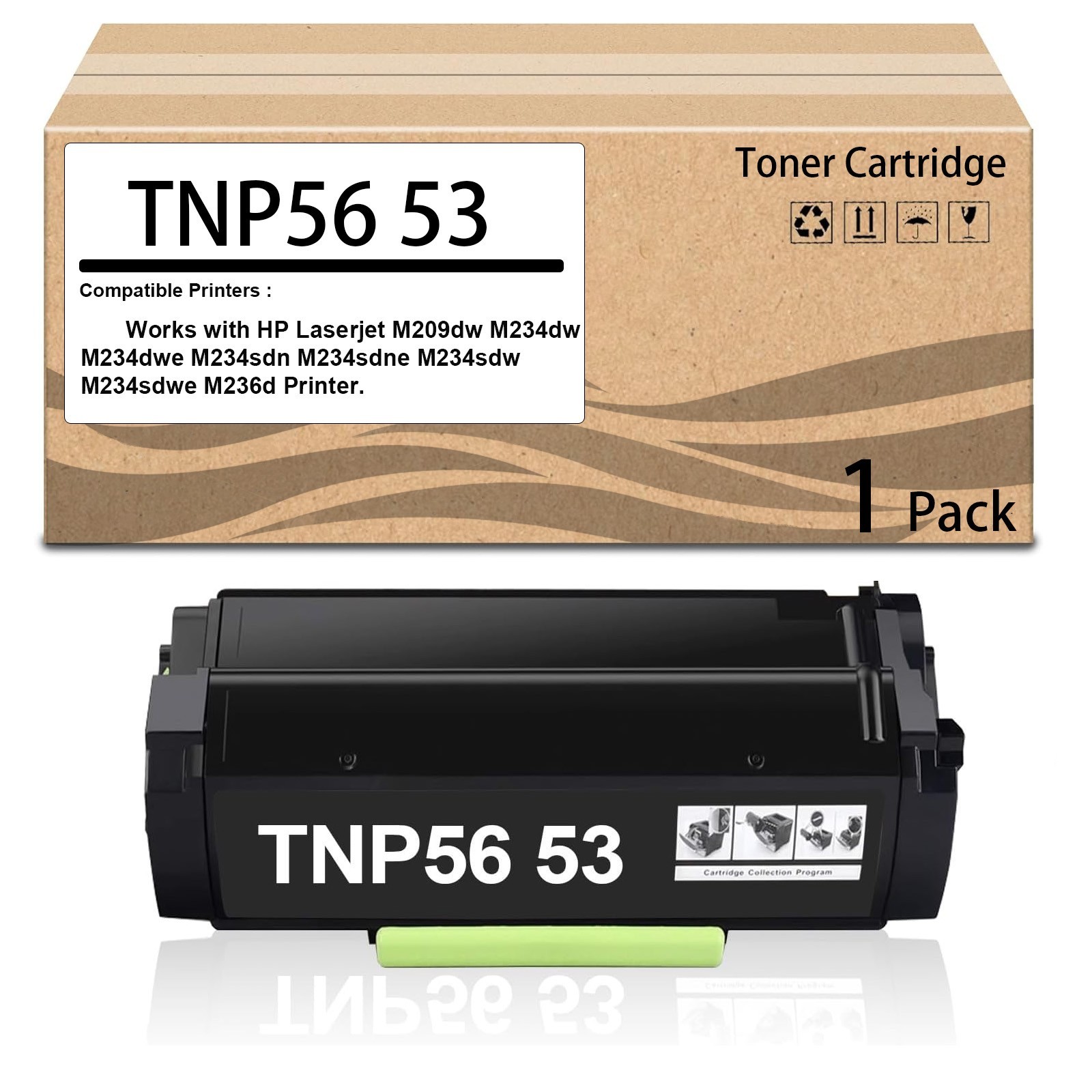 1 Pack TNP56 TNP53 with Smart Chip AADW030 AADW011 Black Toner Cartridges