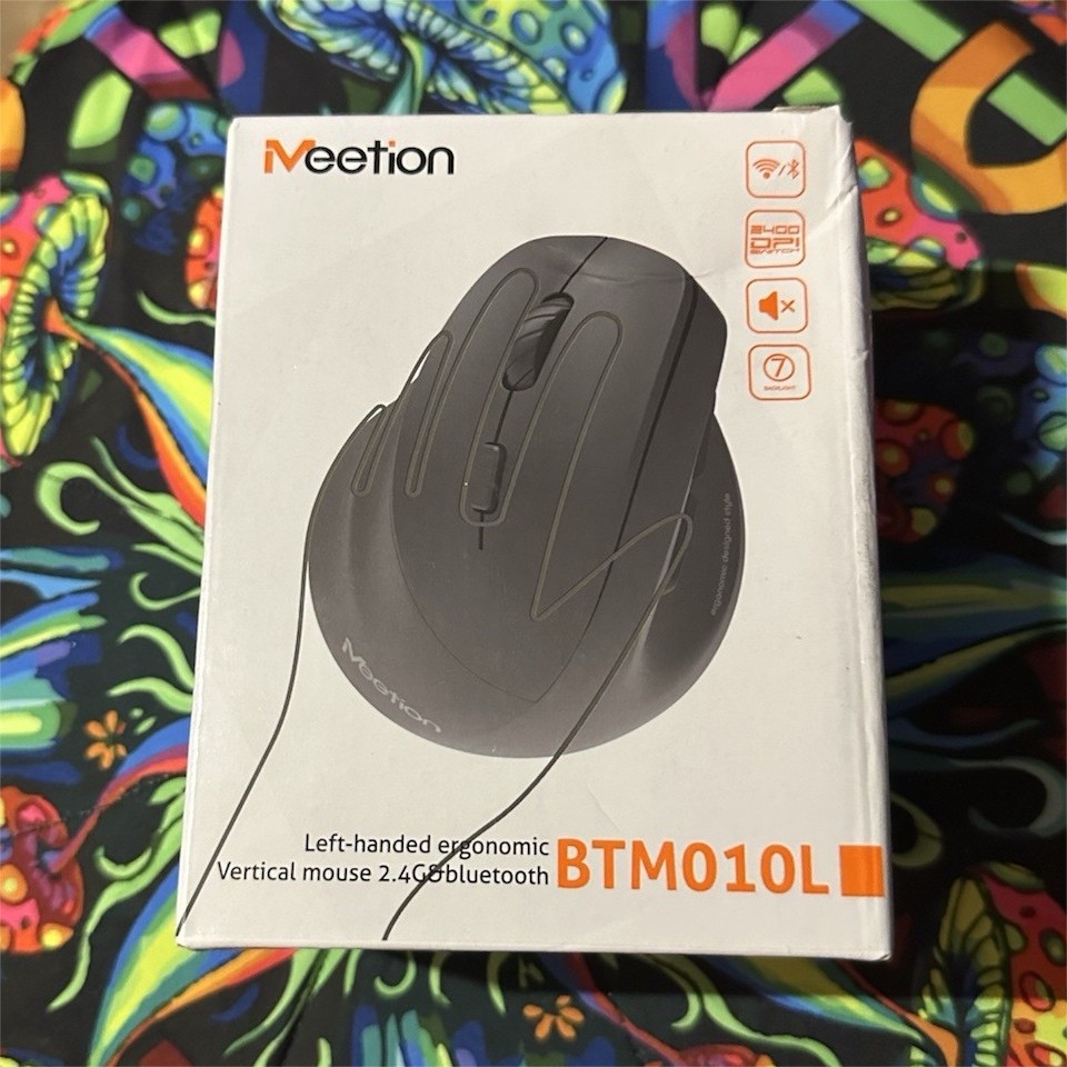 Meetion BTM010L Vertical Left Handed Mouse Wireless Ergonomic