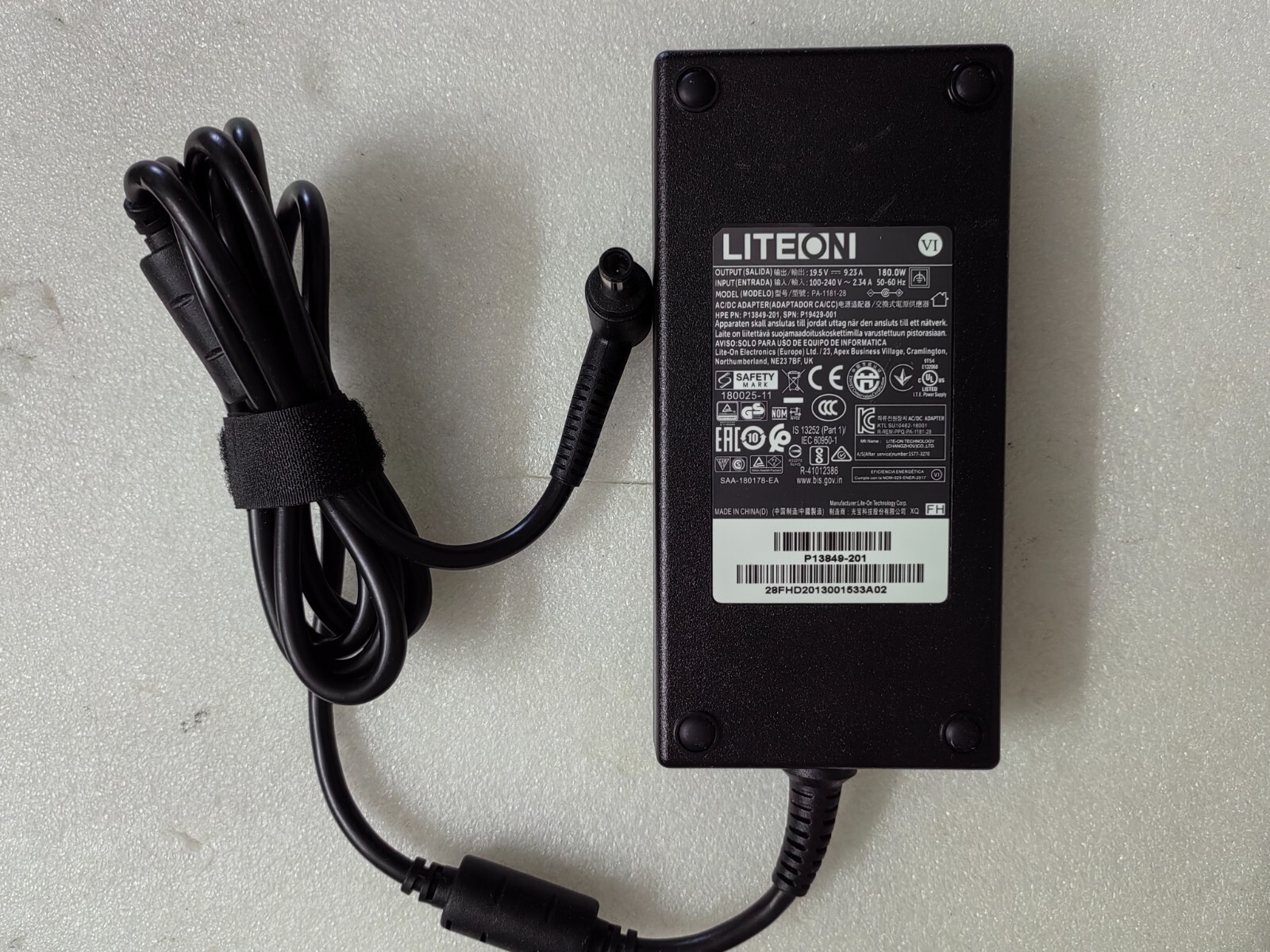 OEM LITEON 180W 19.5V9.23A P13849-201 For HPE ProLiant MicroServer Gen10 Plus v2