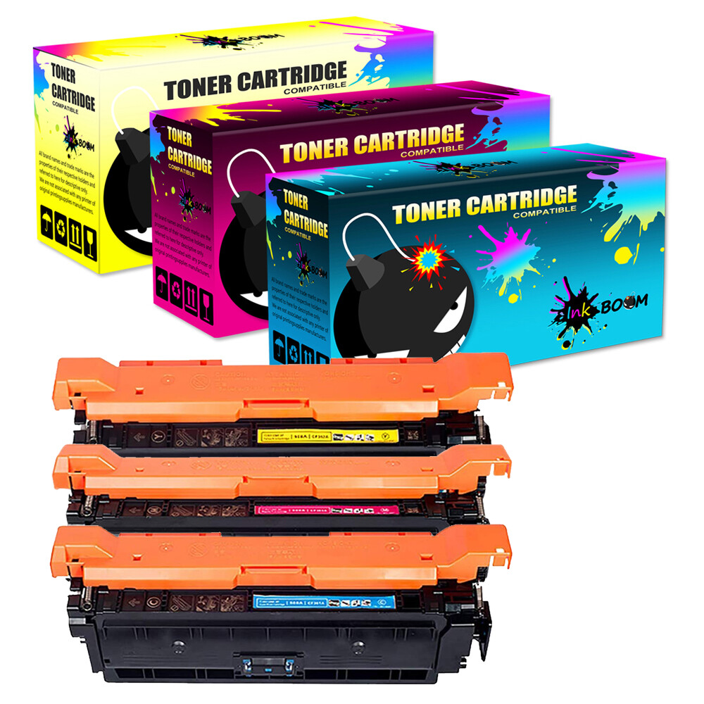 3 CMY Toner replace for HP CF451A CF453A CF452A 655A LaserJet M652dn M653dh
