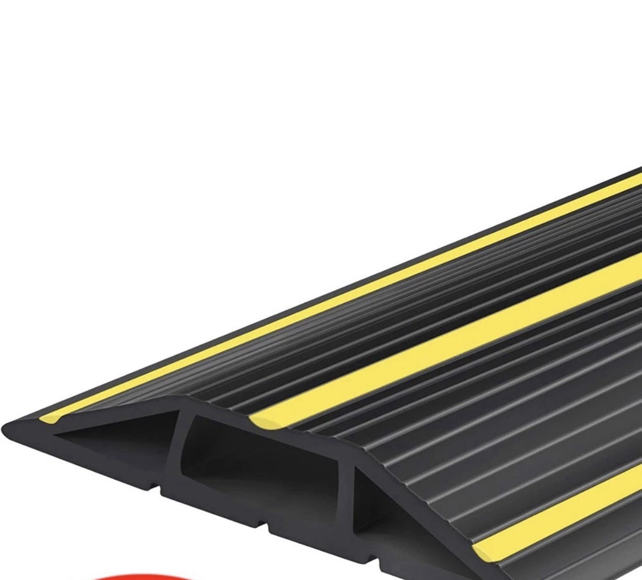 6.5Ft Floor Cord Cover Heavy Duty Floor Cable Cover 3 Channels Cable Prot