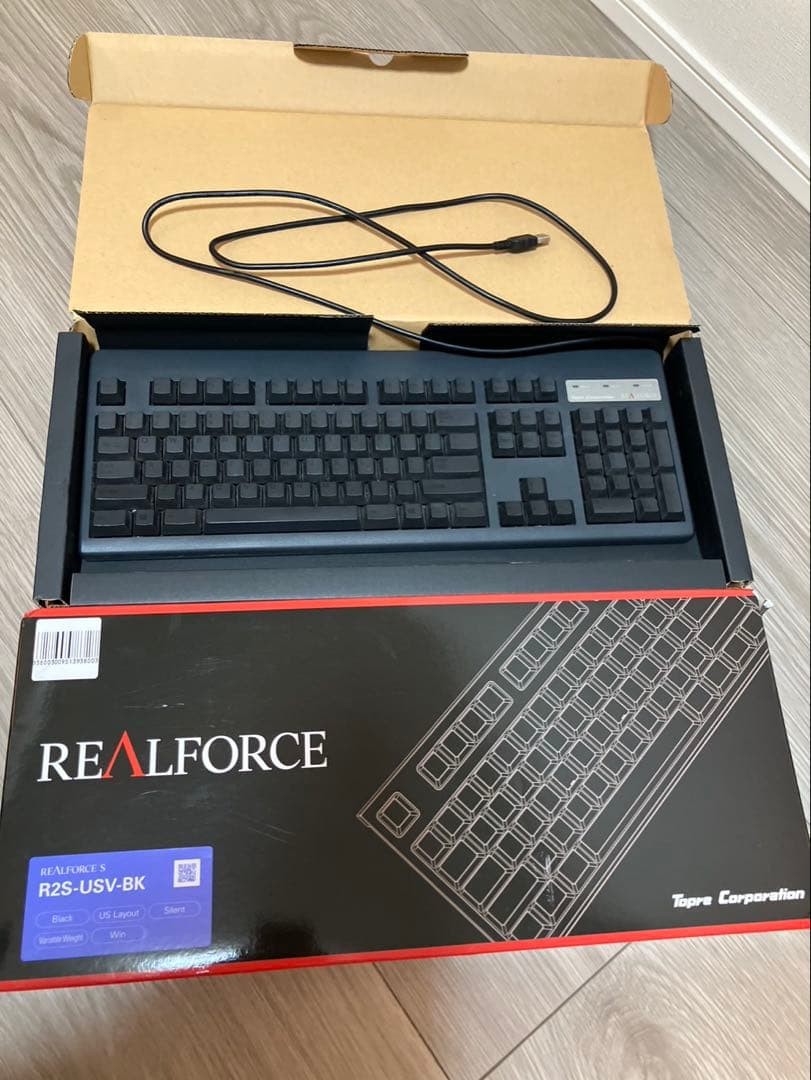 Topre REALFORCE S R2S-USV-BK US Layout Variable Weight Silent Wired Tested