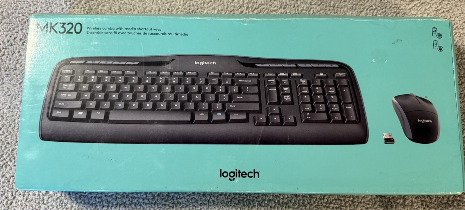 LOGITECH MK330 Wireless Keyboard and Mouse Combo (920-002836) NEW Open Box