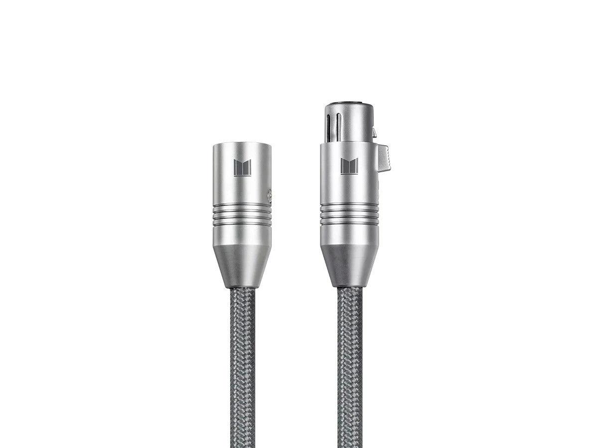 XLR Balanced Audio Cable - 1M | 24K Gold Plated, Oxygen-Free Copper - Monolith