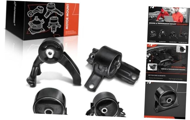 Engine Motor Mount Transmission Mount Set of 4 Compatible with 2007-2017 Jeep