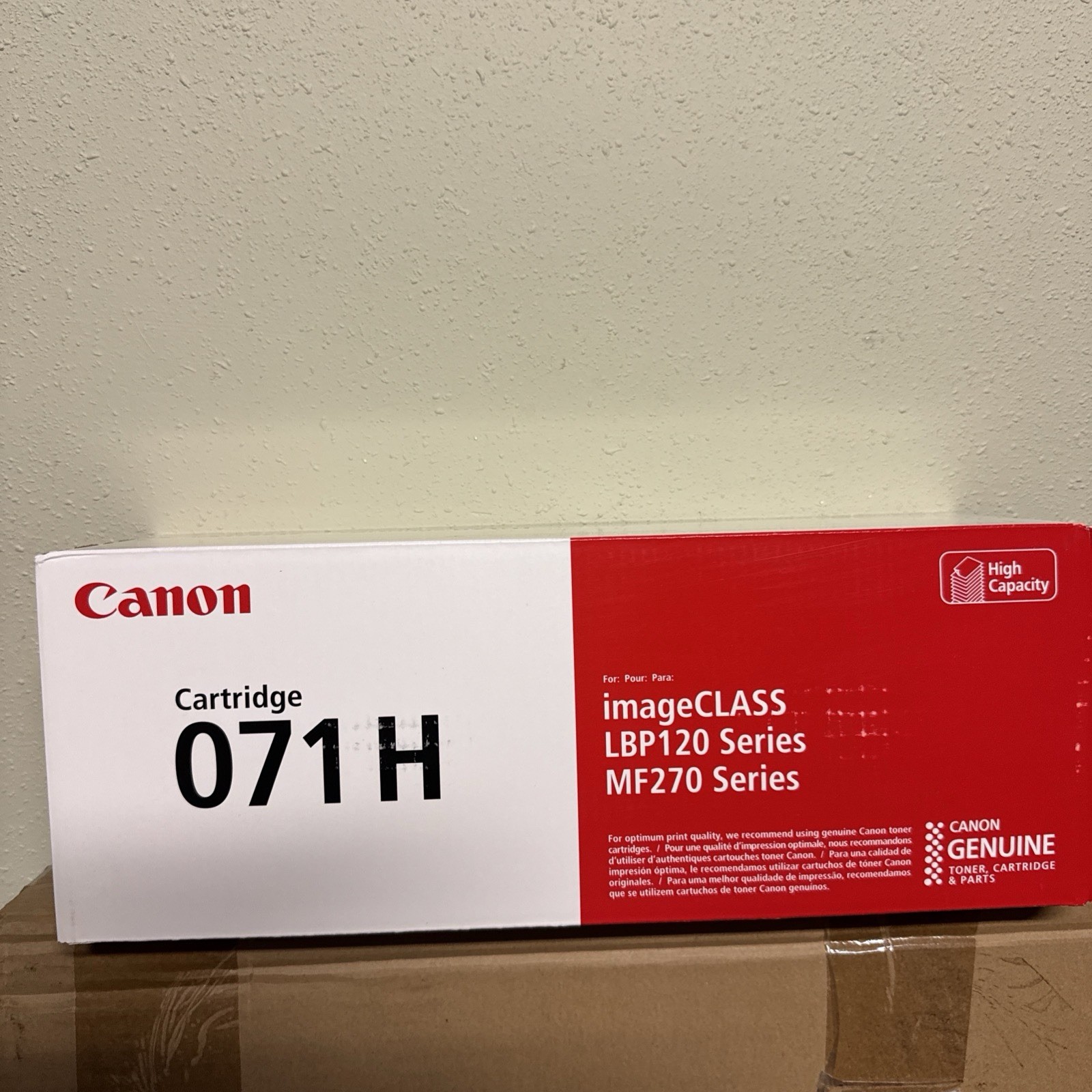 Canon 071H Black High Yield Genuine Laser Toner Cartridge for LBP120 MF270